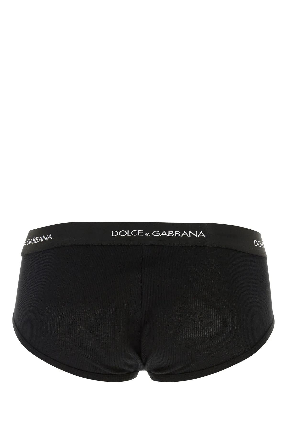 Dolce & Gabbana Pack Containing Two Brando Briefs Of The Same Color In Black