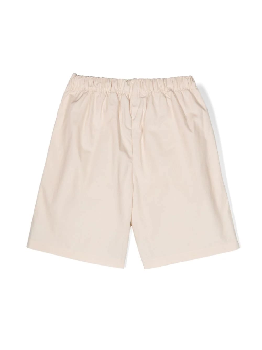 Shop Msgm Cream Shorts With Drawstring In White