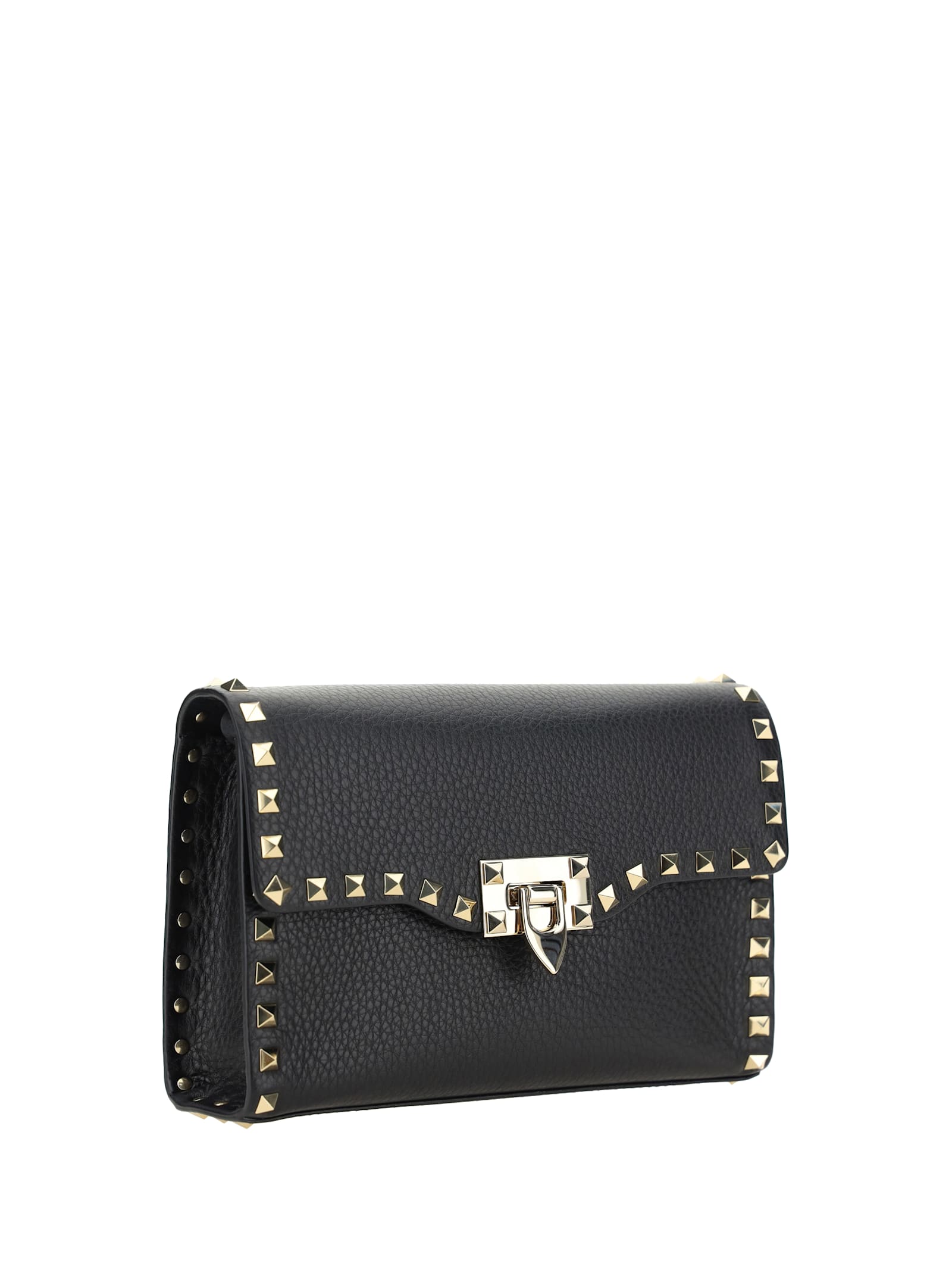 Valentino Rockstud Small Shoulder Bag In Nero