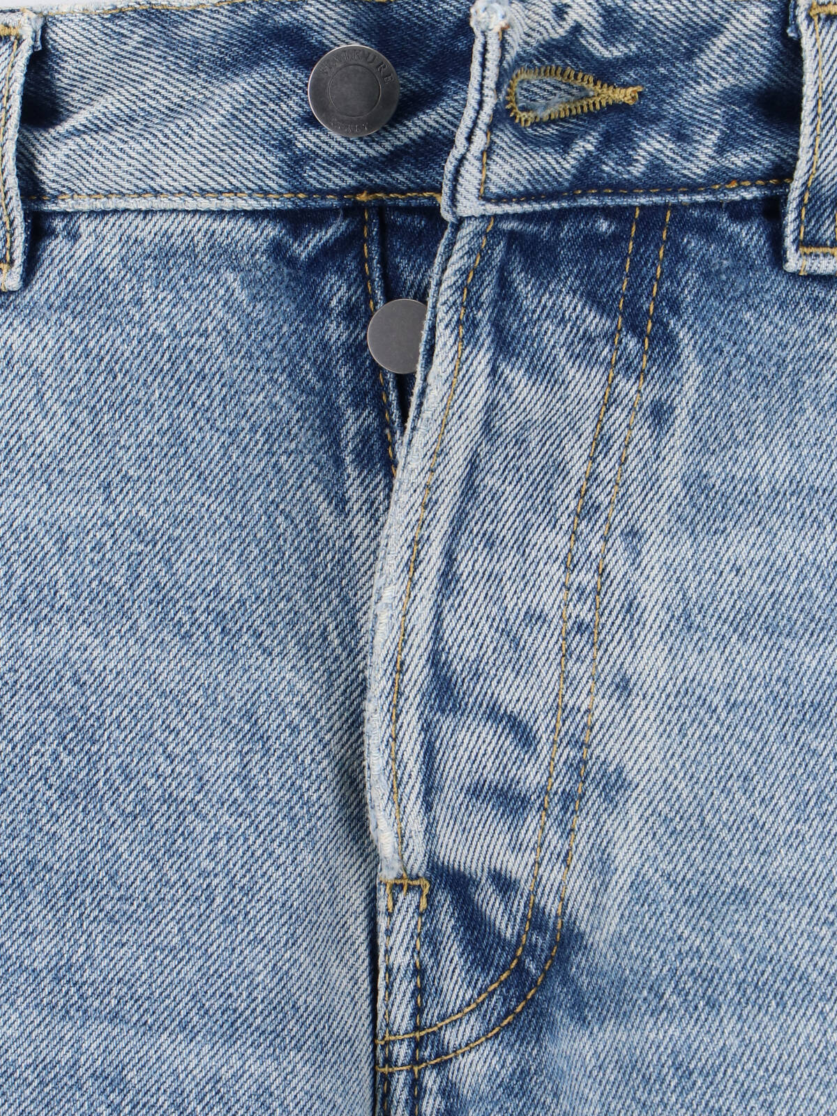 Haikure Straight Leg Trousers Belt Loops In Blue