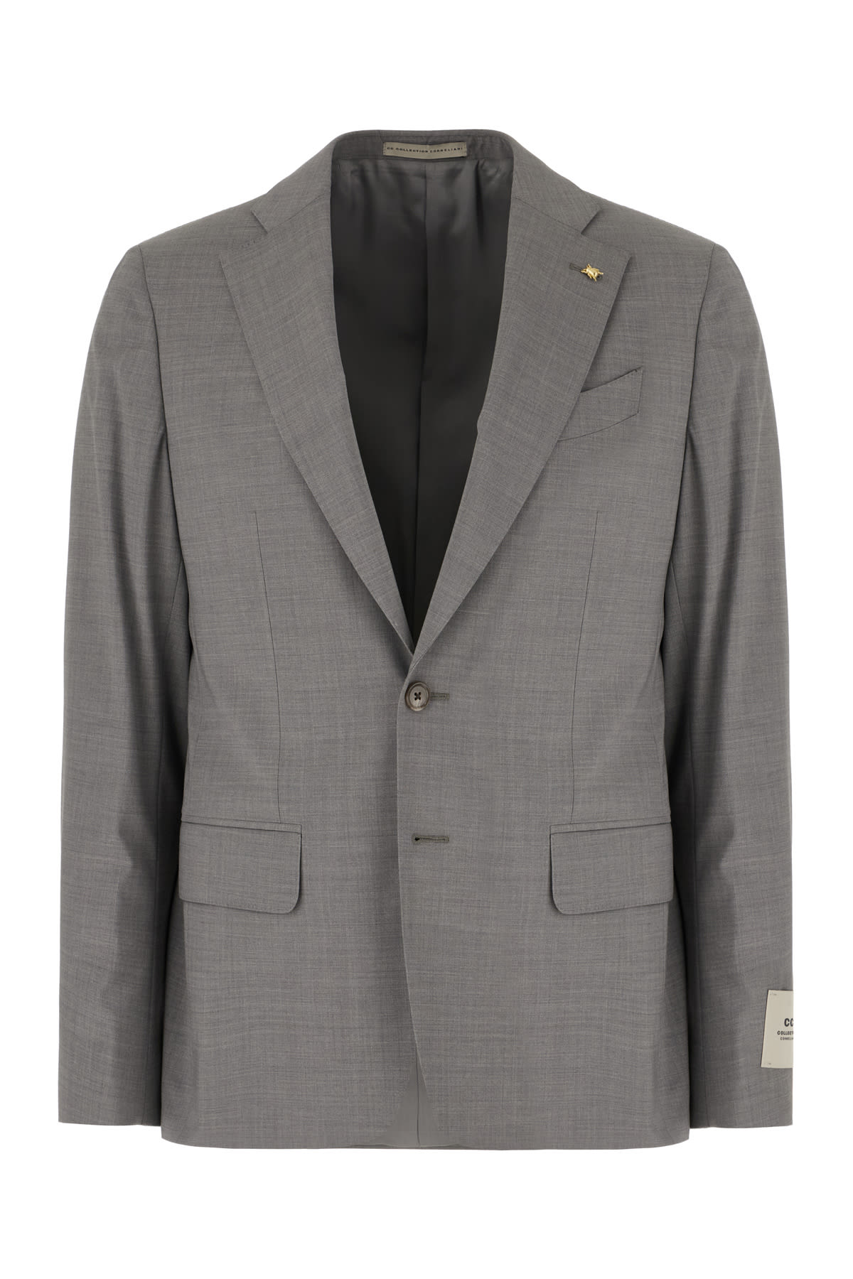 Corneliani Grey Stretch Wool Suit In Grigio Melange