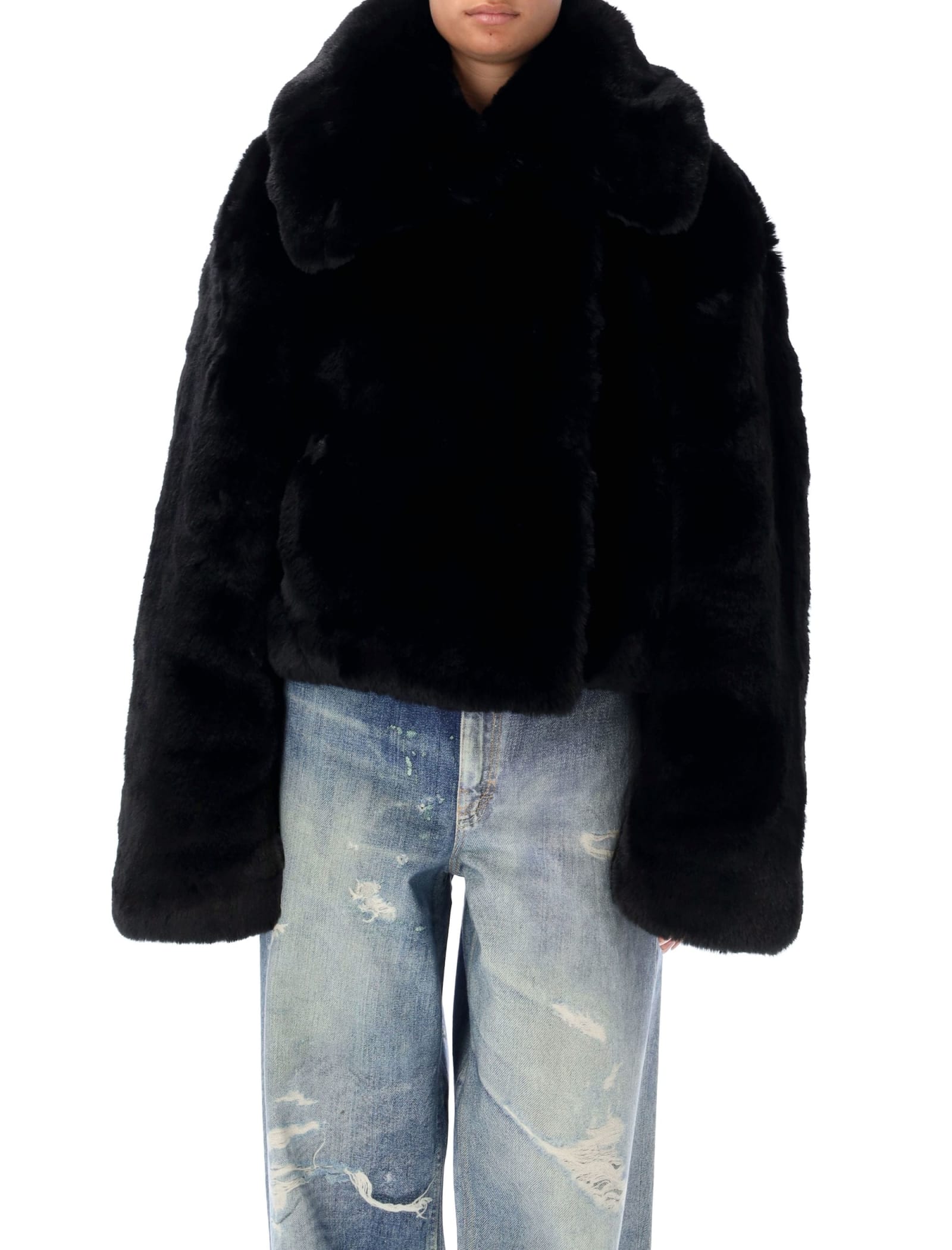 Ofox Fluffy Faux Fur Jacket