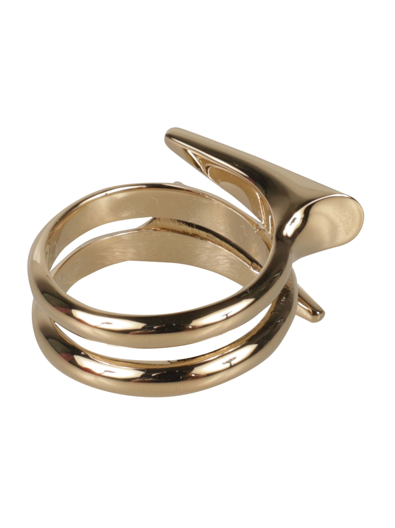 Shop Ferragamo Gancini Point Ring