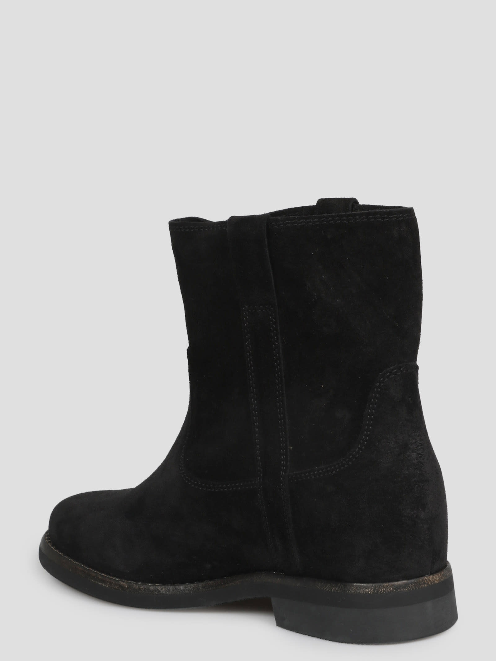 Shop Isabel Marant Suede Ankle Boots In Black