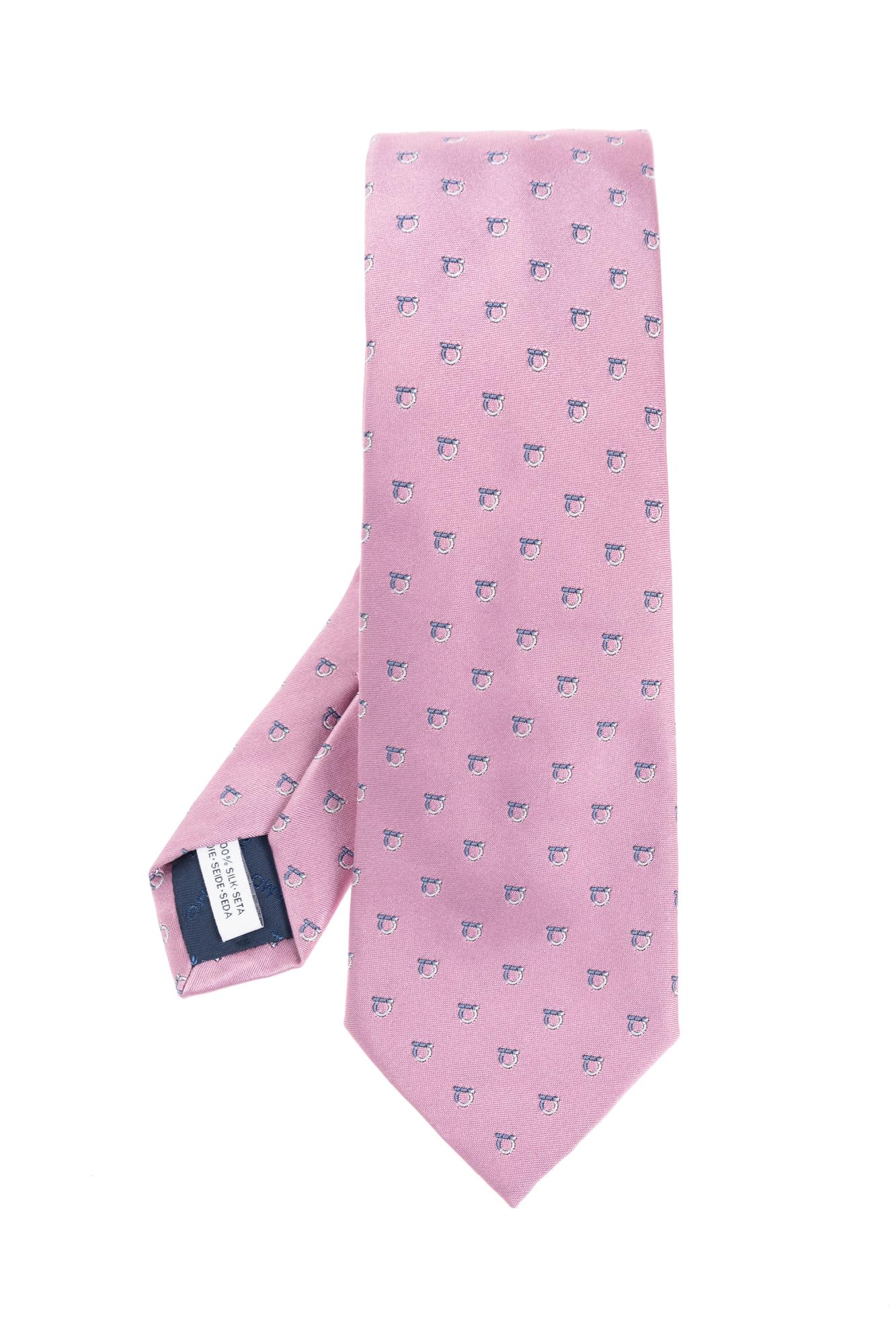 Ferragamo Silk Tie In Pink