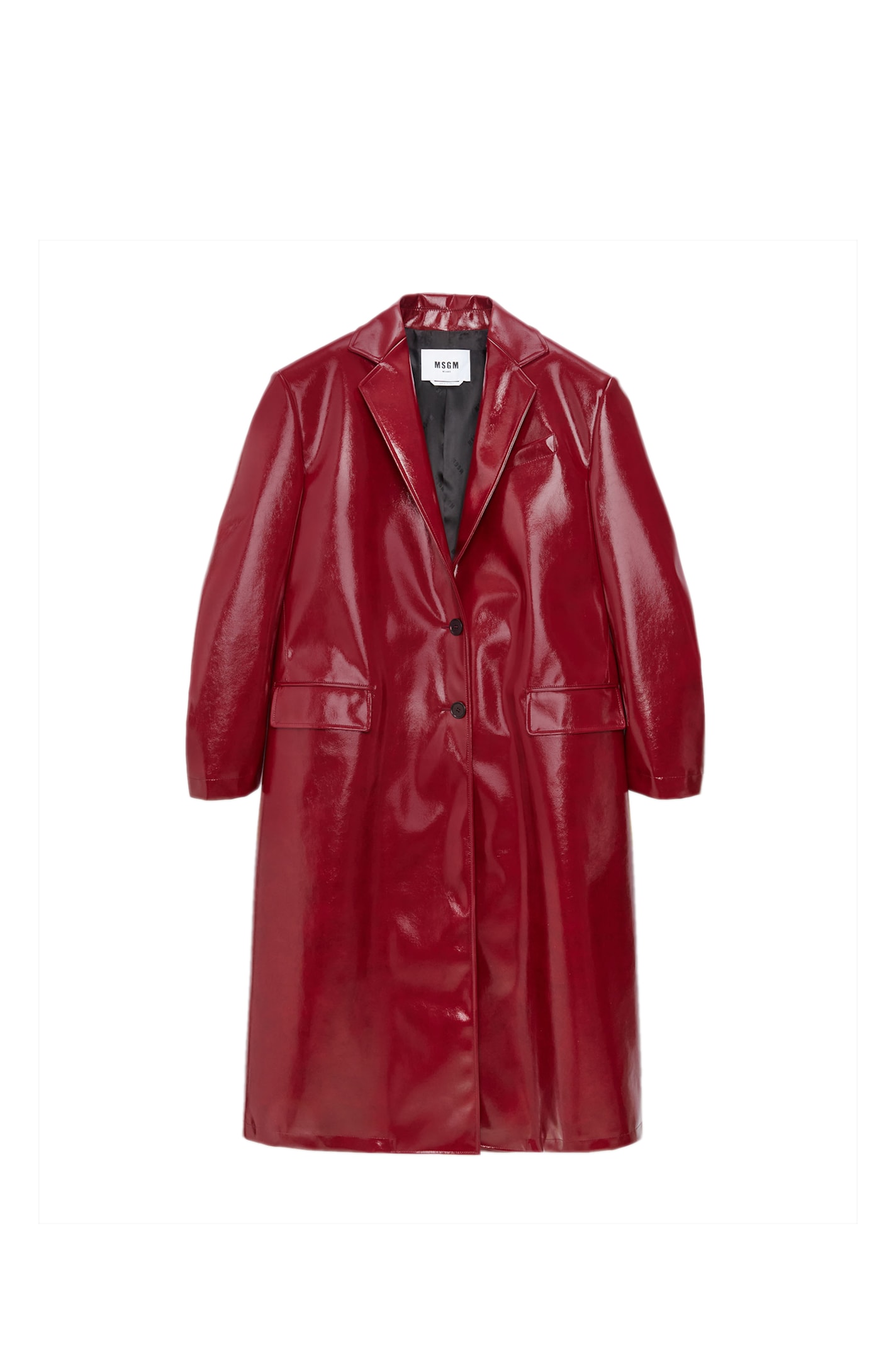 Shop Msgm Puffer Jacket In Bordeaux