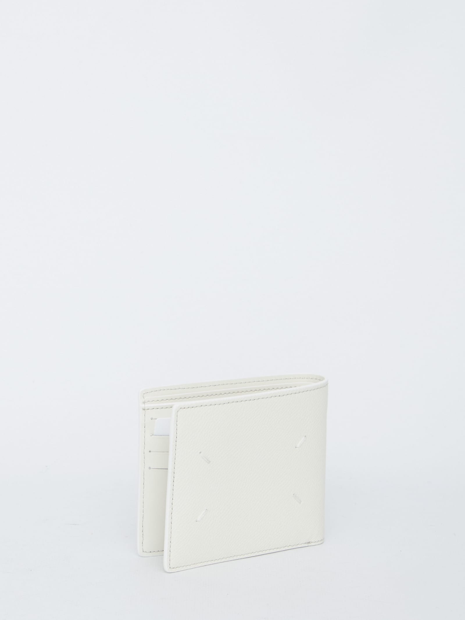 Shop Maison Margiela White Bi-fold Wallet