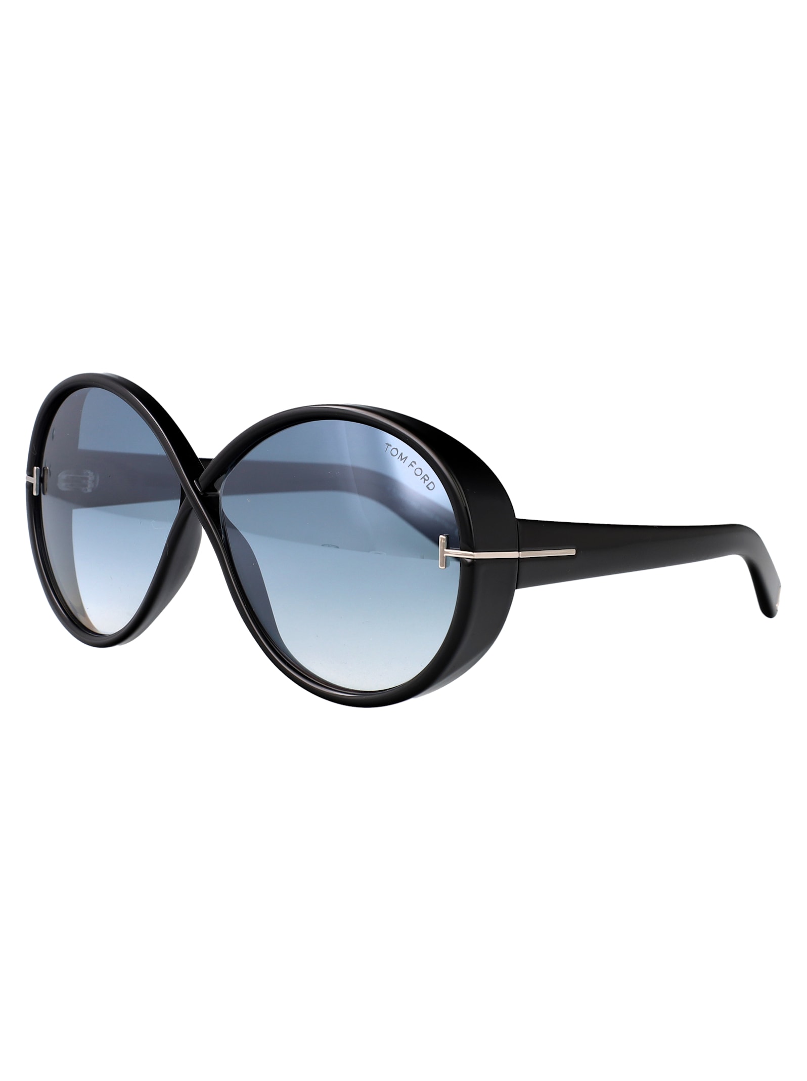 Tom Ford Sunglasses In 01x Nero Lucido / Blu Specchiato
