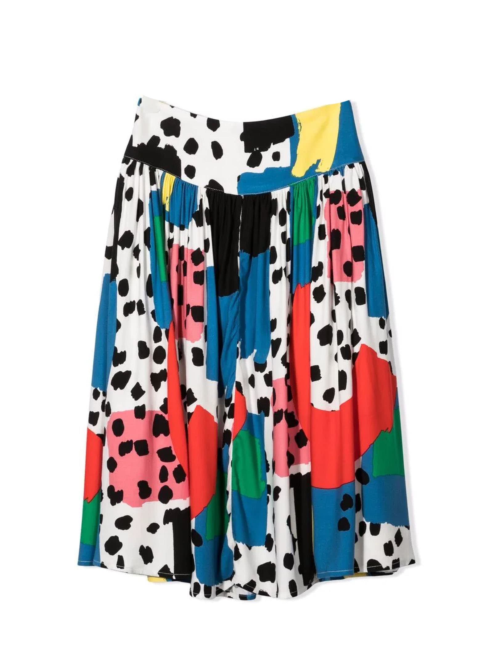 Stella McCartney Kids Multicolour Abstract-print Skirt