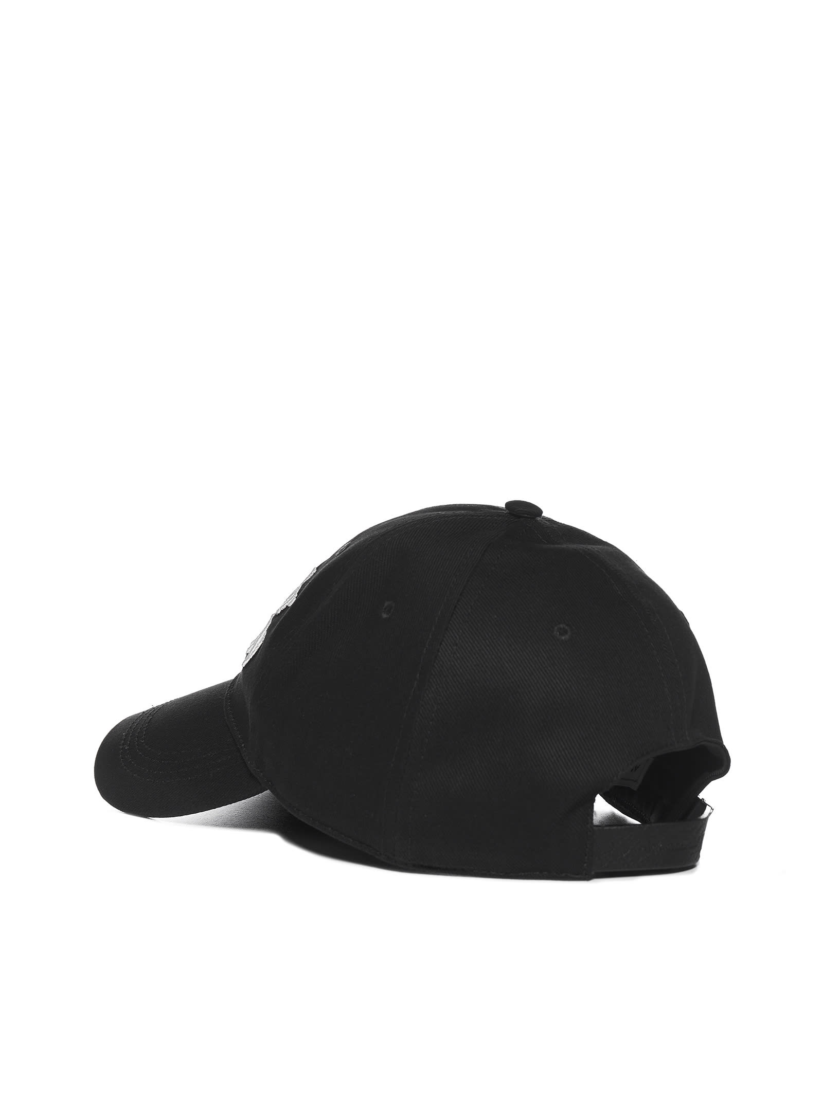 Alexander Mcqueen Embroidered Cotton-twill Baseball Cap In Black/ivory