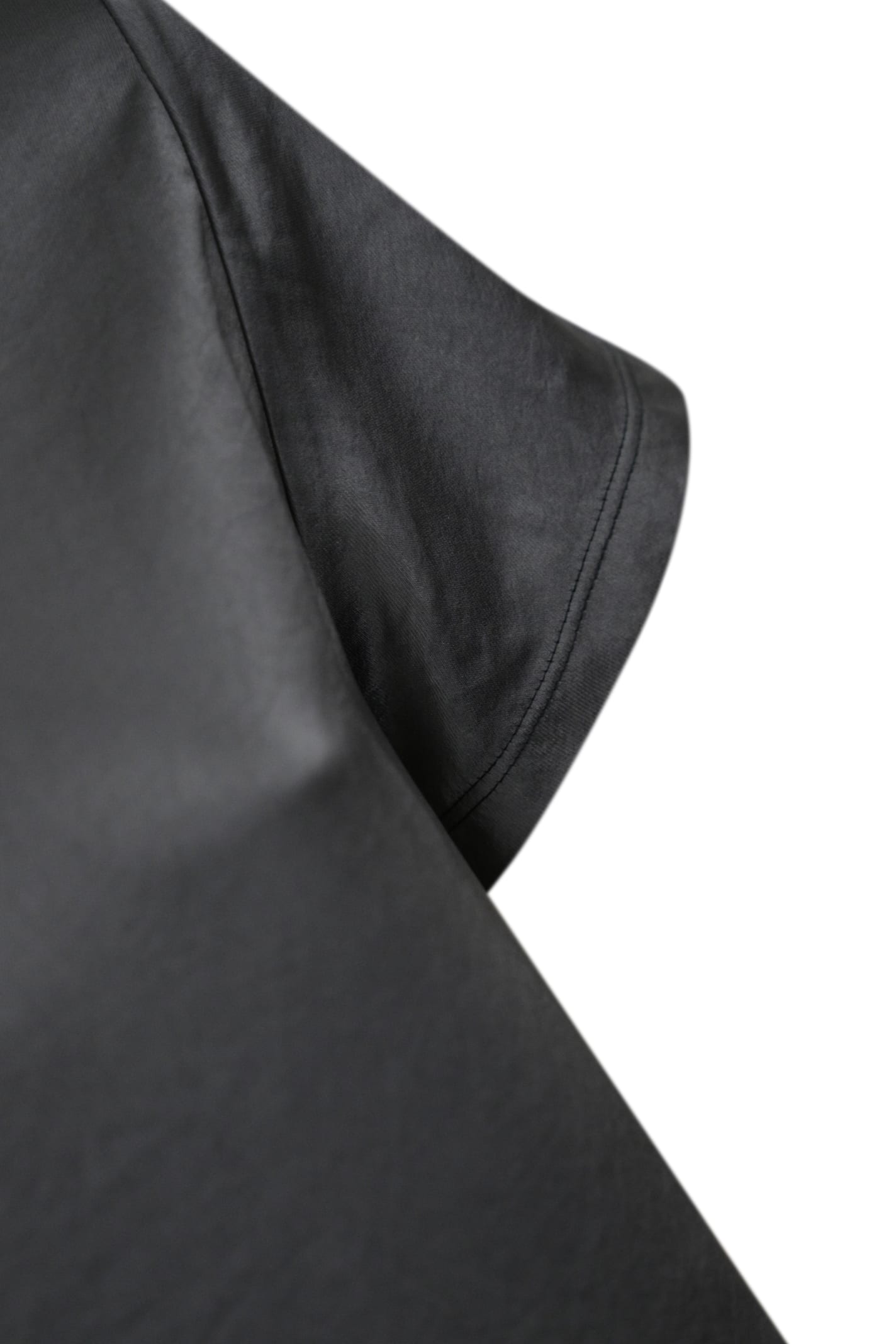 Weekend Max Mara Amburgo T-shirt In Satin And Jersey In Nero