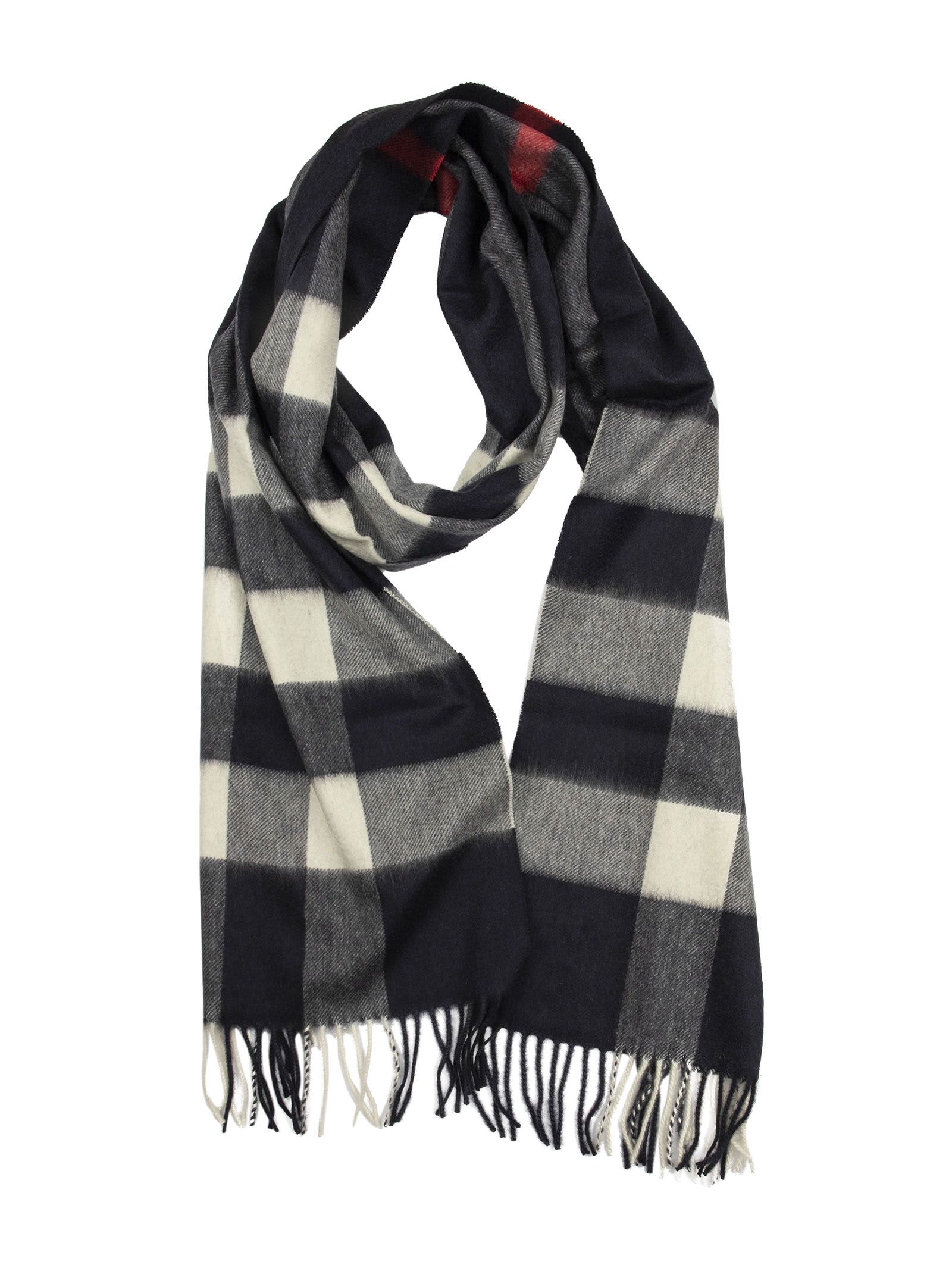 burberry navy cashmere scarf