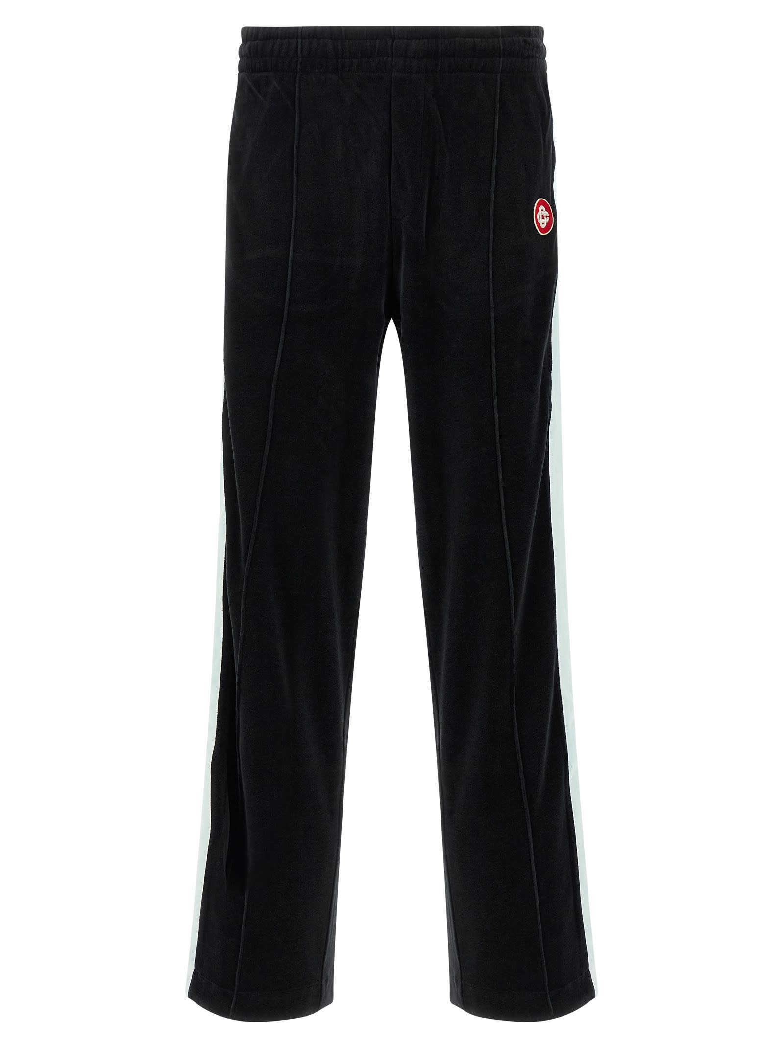 Casablanca Soft Fabric Trousers Featuring Side Stripe In Black