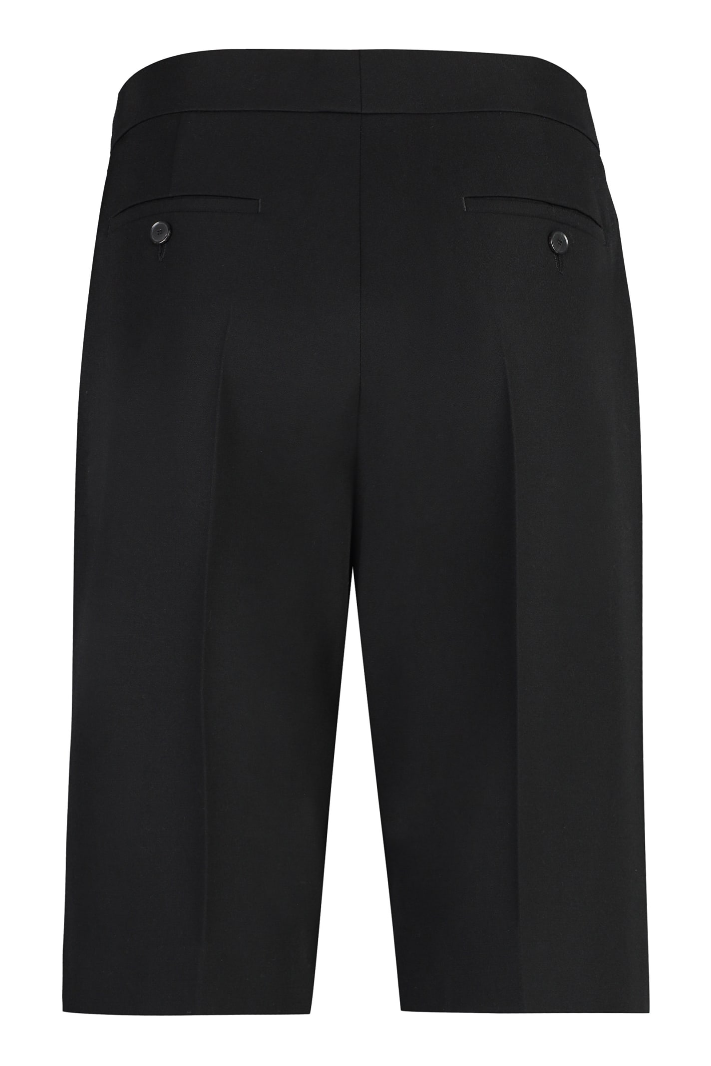 Shop Givenchy Wool Shorts In Black