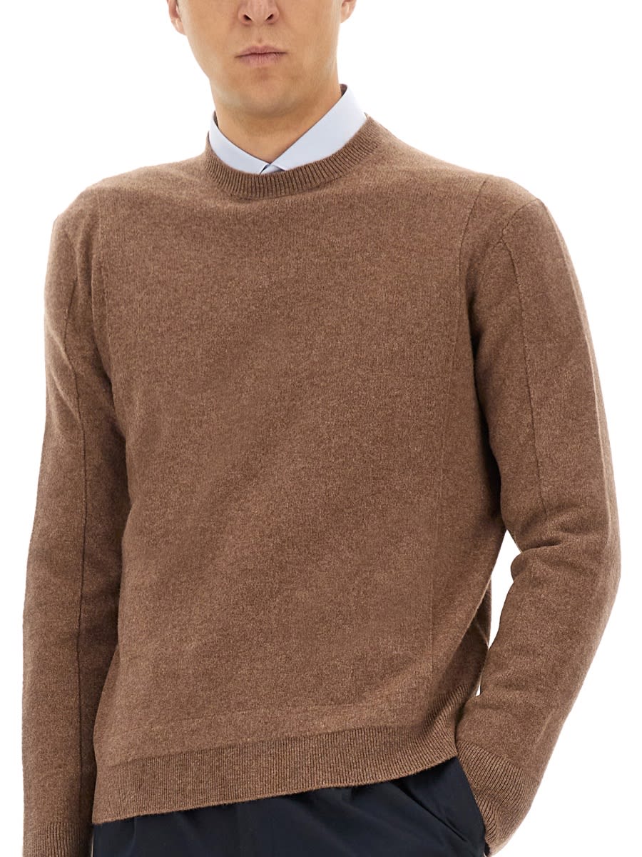 Zegna Wool And Cashmere Sweater In Brown