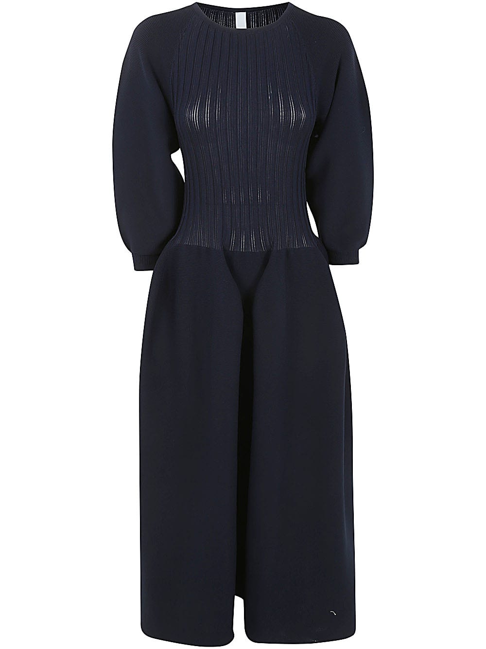 Shop Cfcl Pottery Long Puff Sleeve Dress In Navy