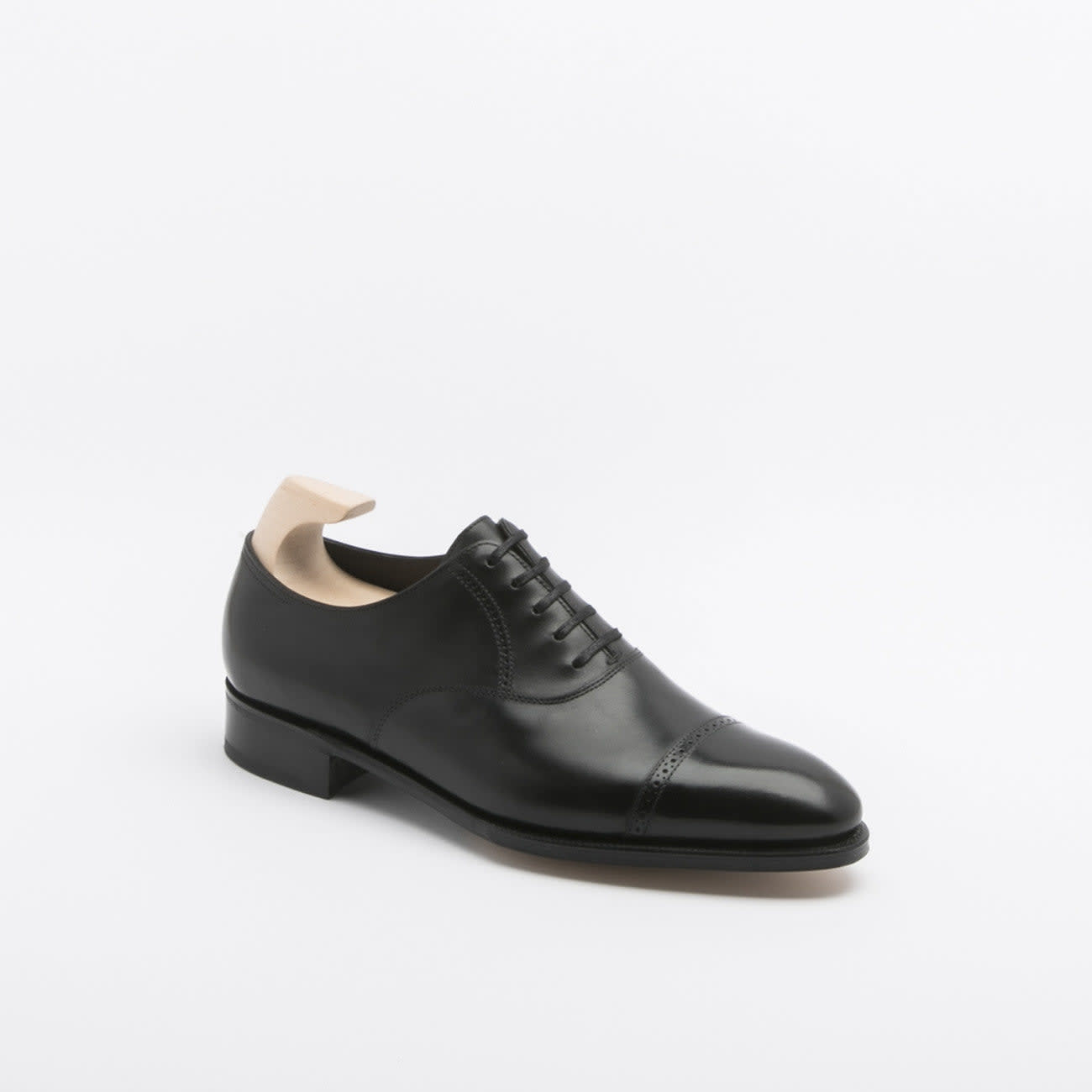 Philip Ii Black Oxford Calf Oxford Shoe (fitting E)