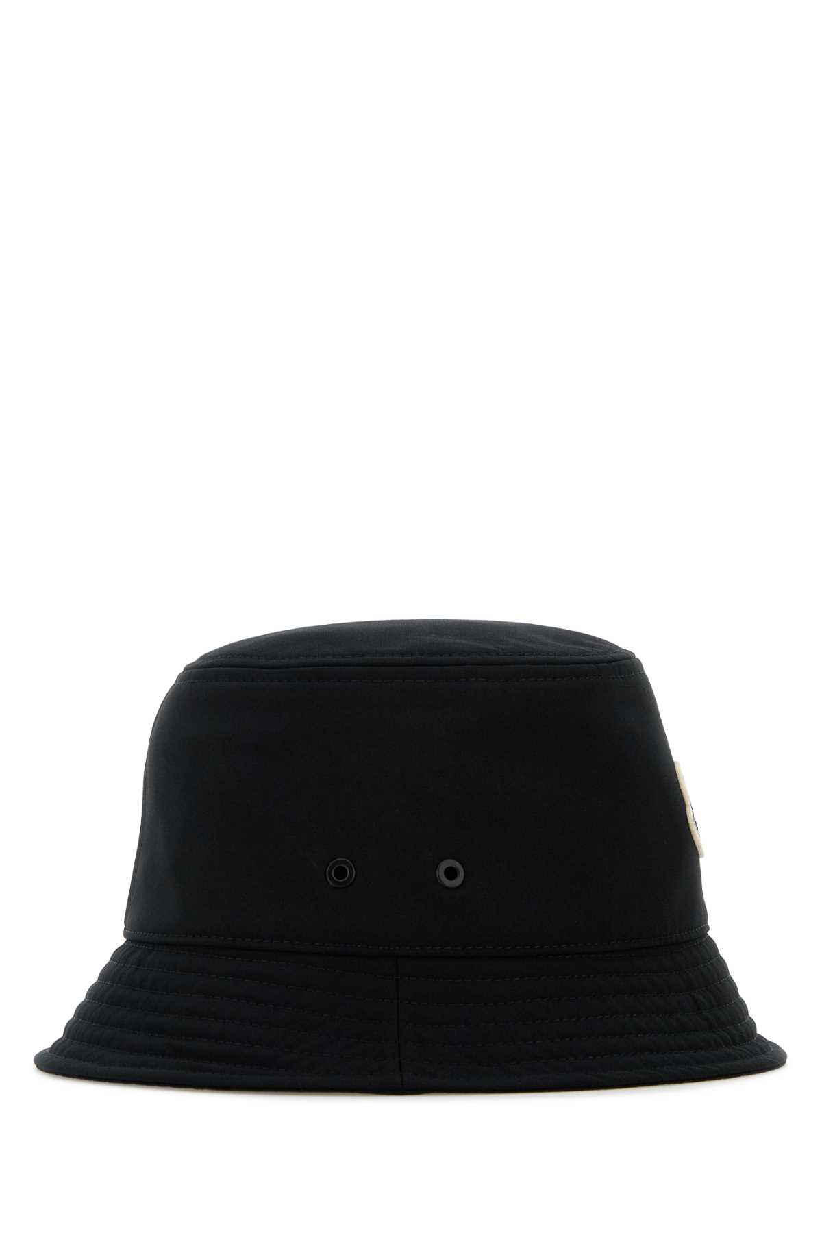 Moncler Black Canvas Bucket Hat In Gray