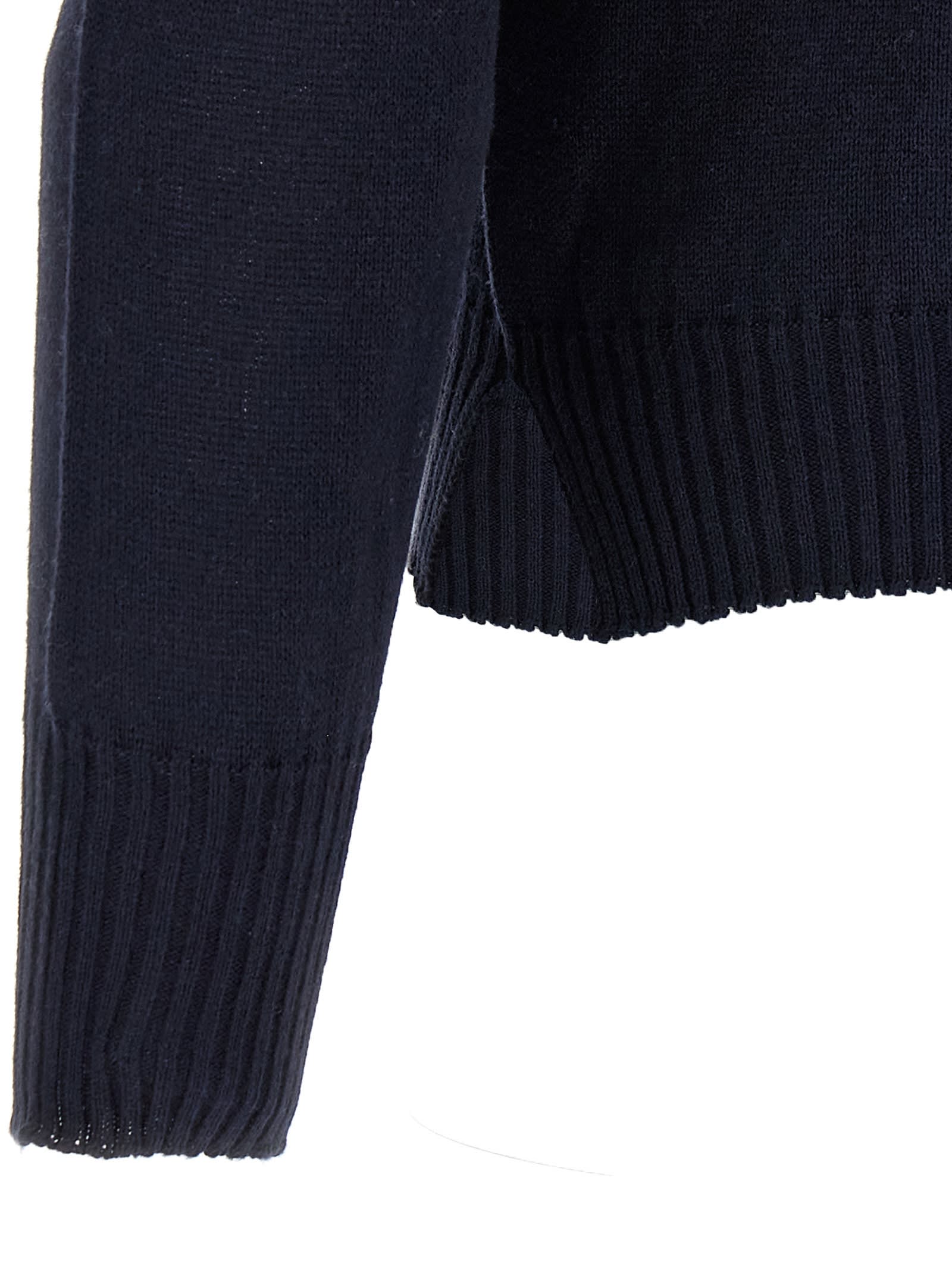 Ma'ry'ya Cashmere Cotton Sweater In Blue