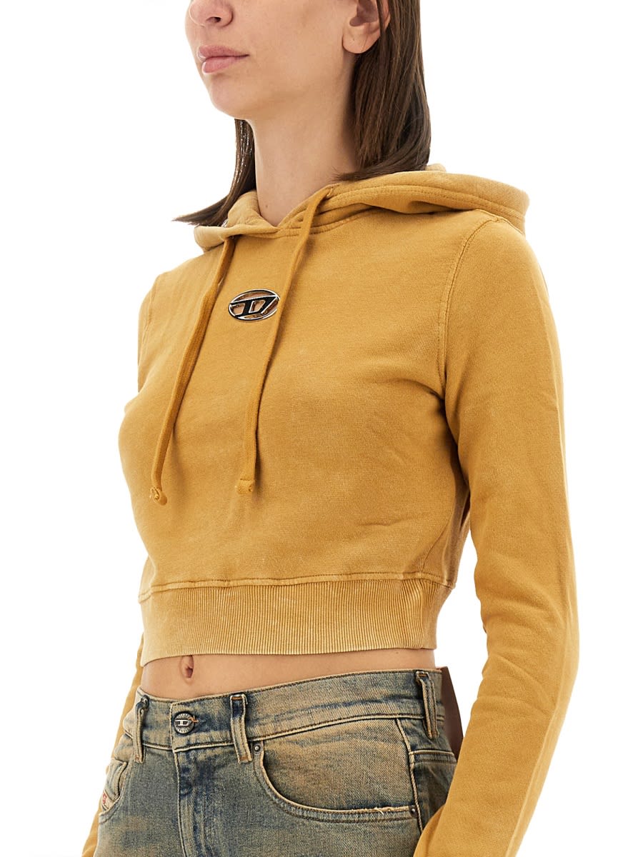 Shop Diesel F-slimmy Sweatshirt In Beige