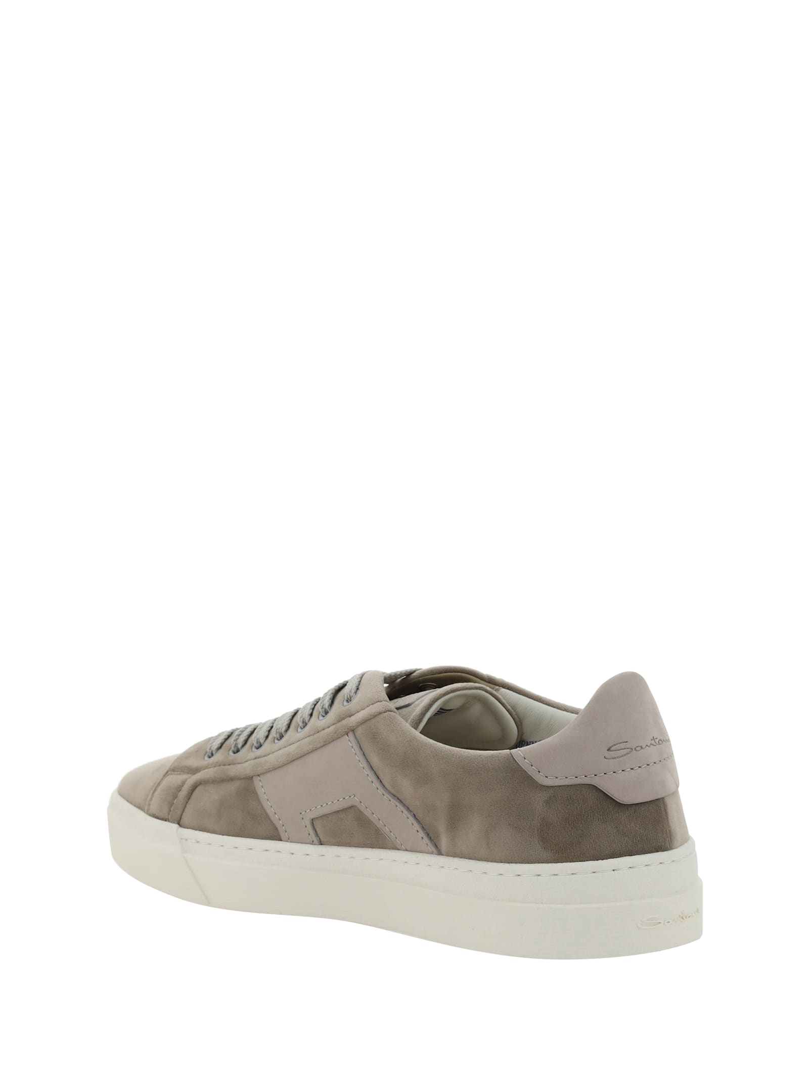 Shop Santoni Sneakers In Beige