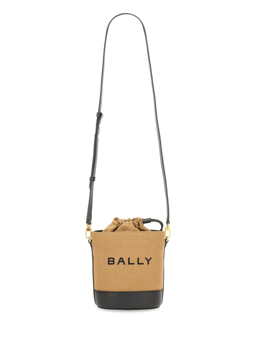 Shop Bally Bucket Bag Bar In Beige