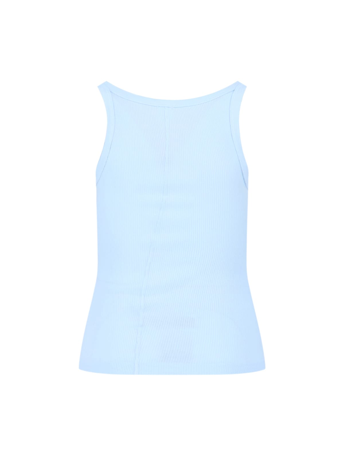 Shop Re/done Ribbed Tank Top In Light Blue