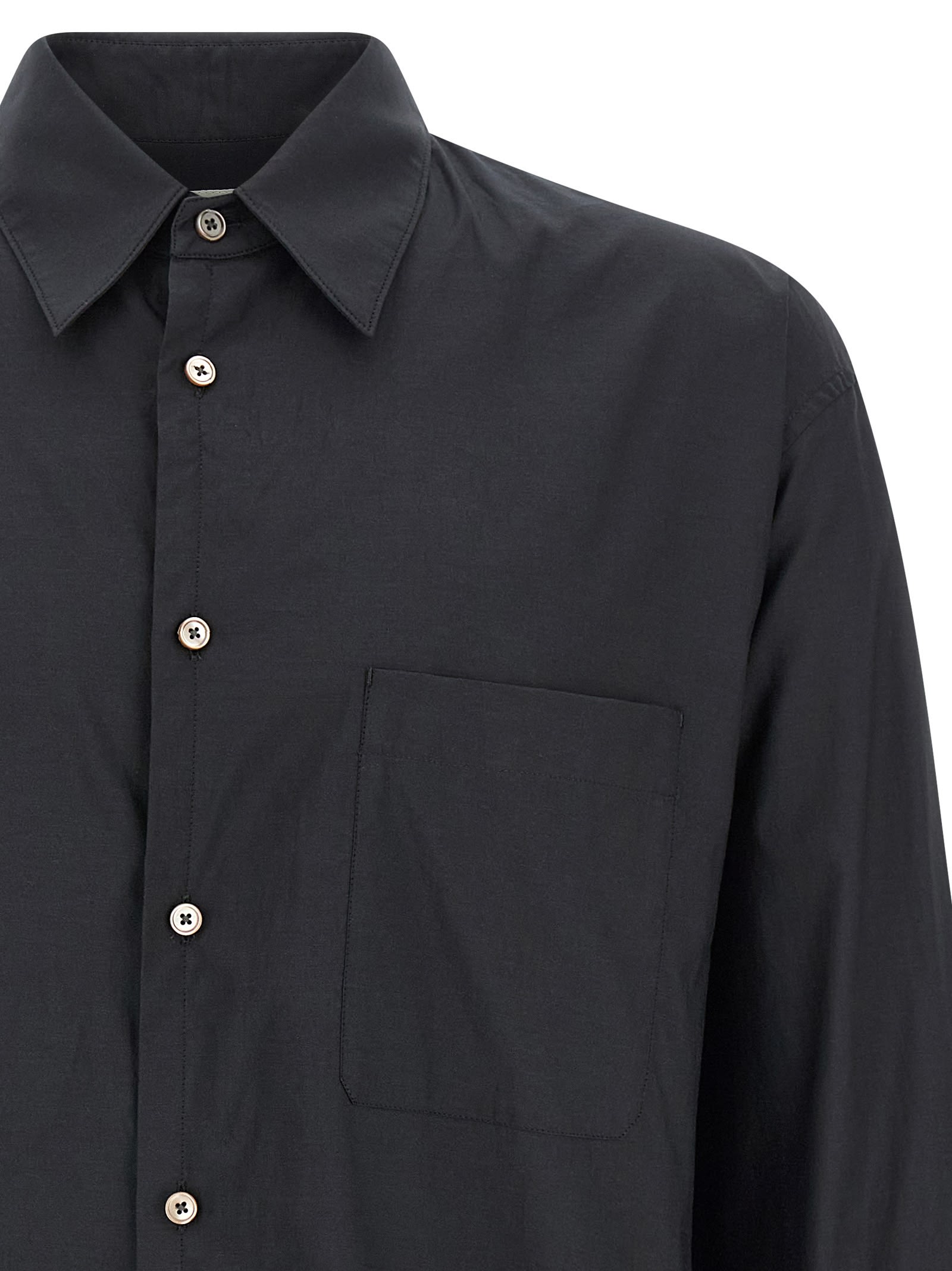 Lemaire Cotton Silk Shirt In Gray