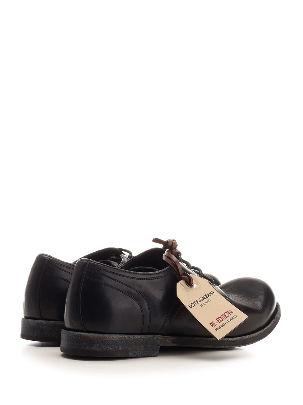 Shop Dolce & Gabbana Re-edition Derby Shoes In Black