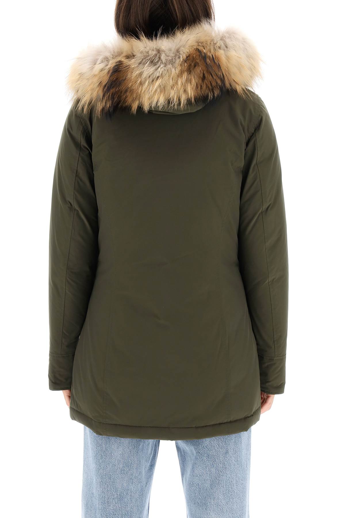 Shop Woolrich Luxury Artic Parka With Removable Fur  In Black