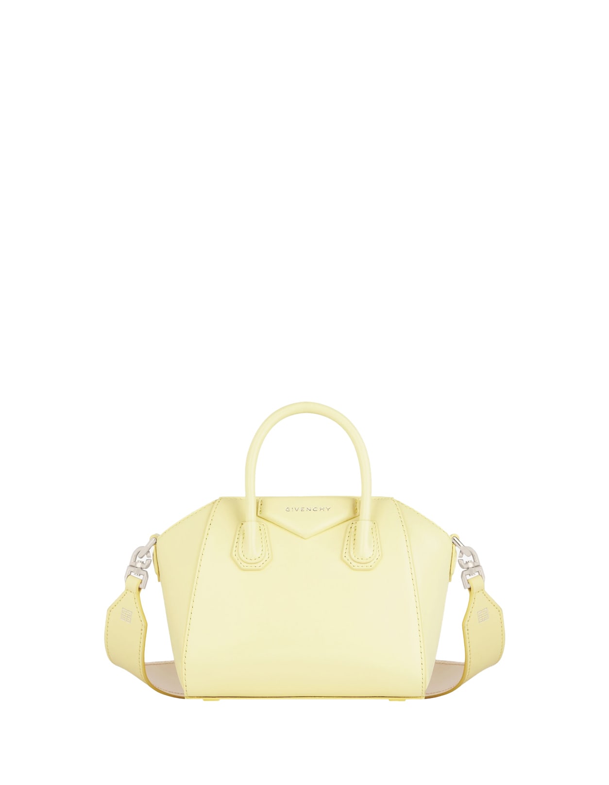 GIVENCHY ANTIGONA TOY BAG IN SOFT YELLOW AND NATURAL BEIGE BOX LEATHER