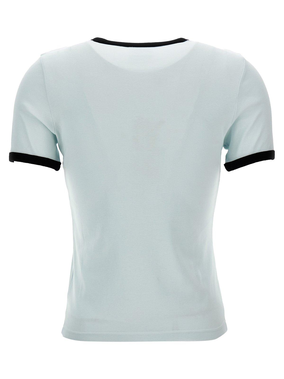 Shop Courrèges Crewneck Short-sleeved T-shirt In White