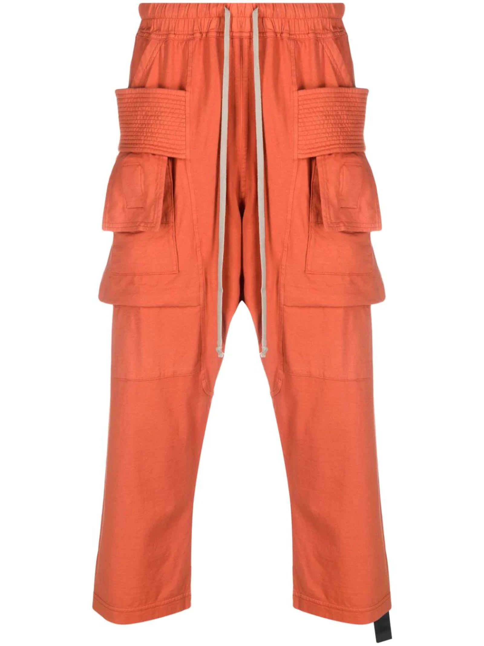 DRKSHDW Orange Cotton Track Pants