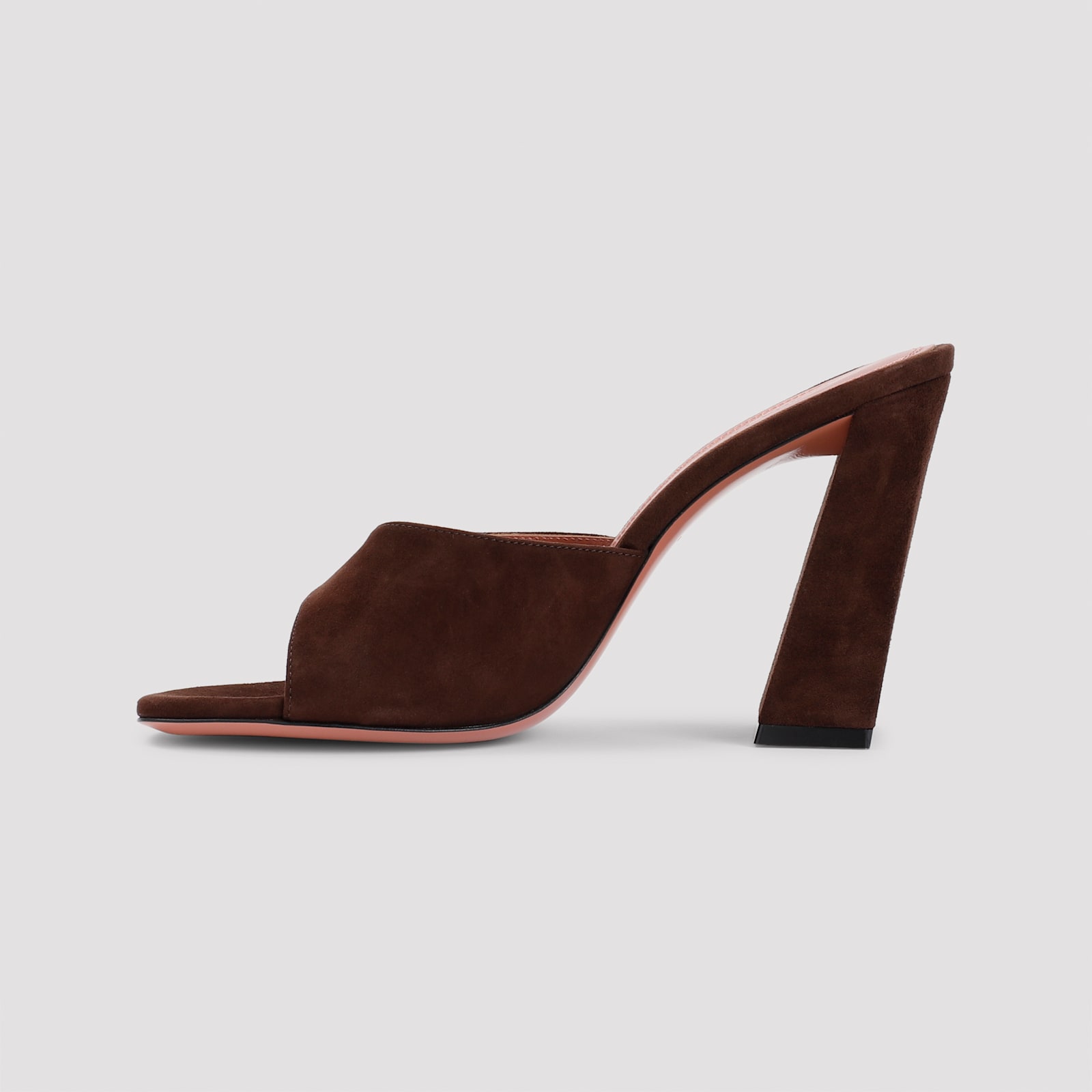 Shop Amina Muaddi Brigitte Slipper In Mocha