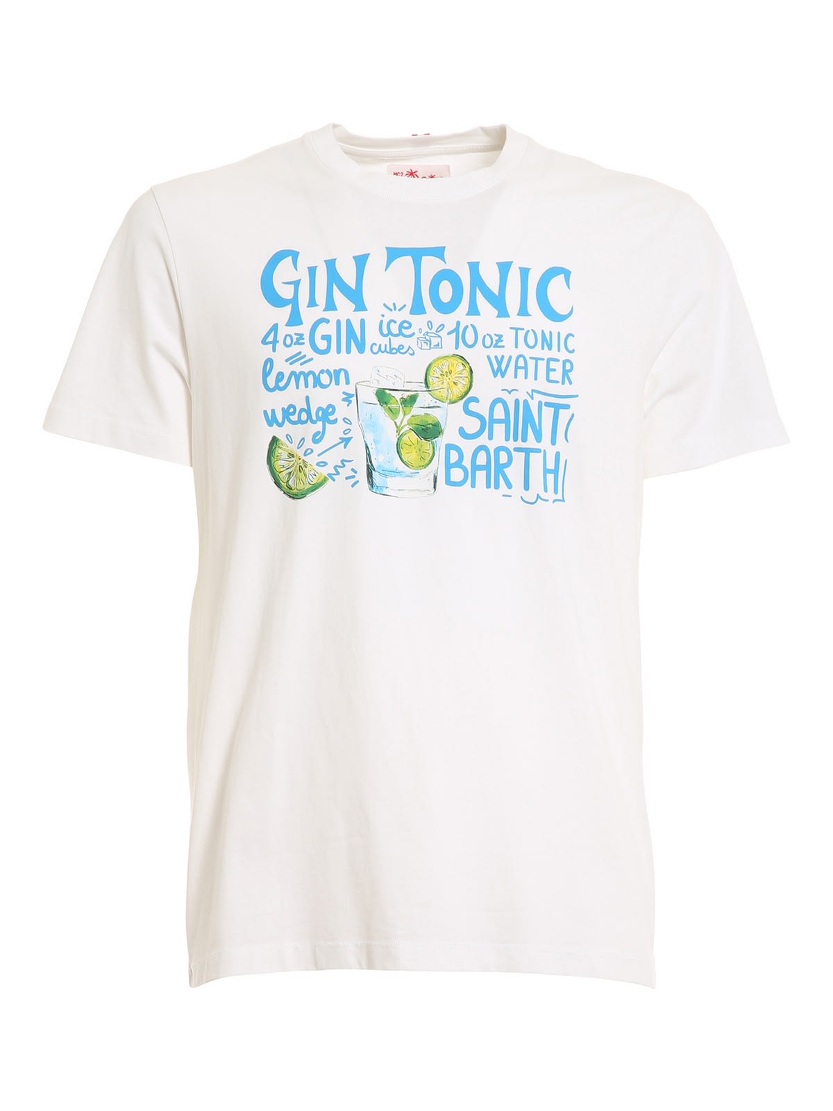 MC2 Saint Barth T-shirt Stampa Gin Tonic Bianca Tshirtman02966b