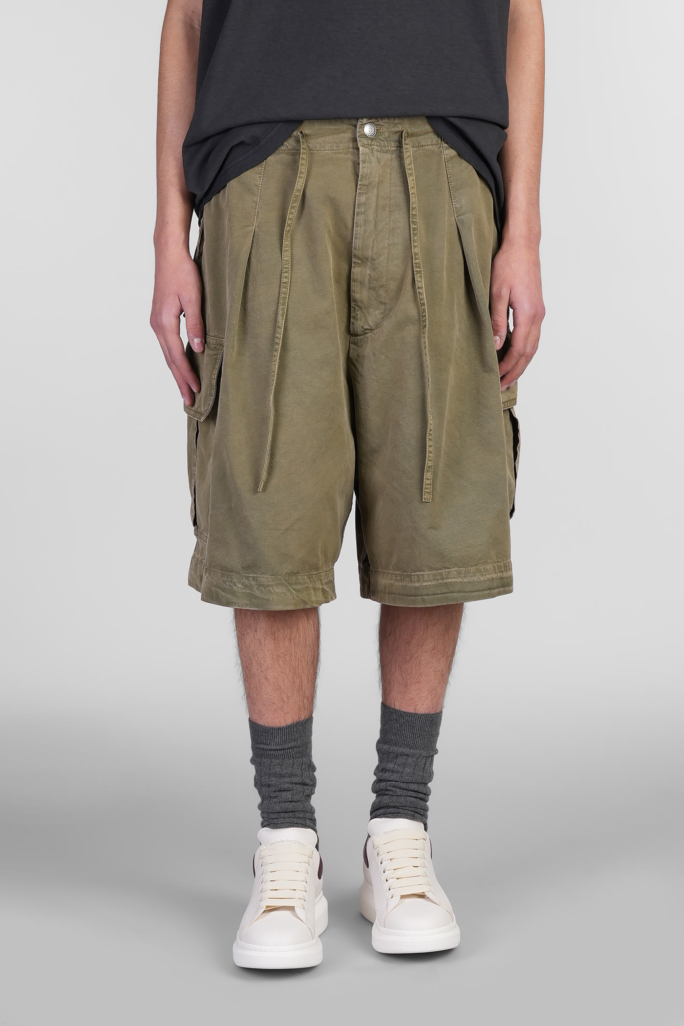 Shorts In Green Cotton