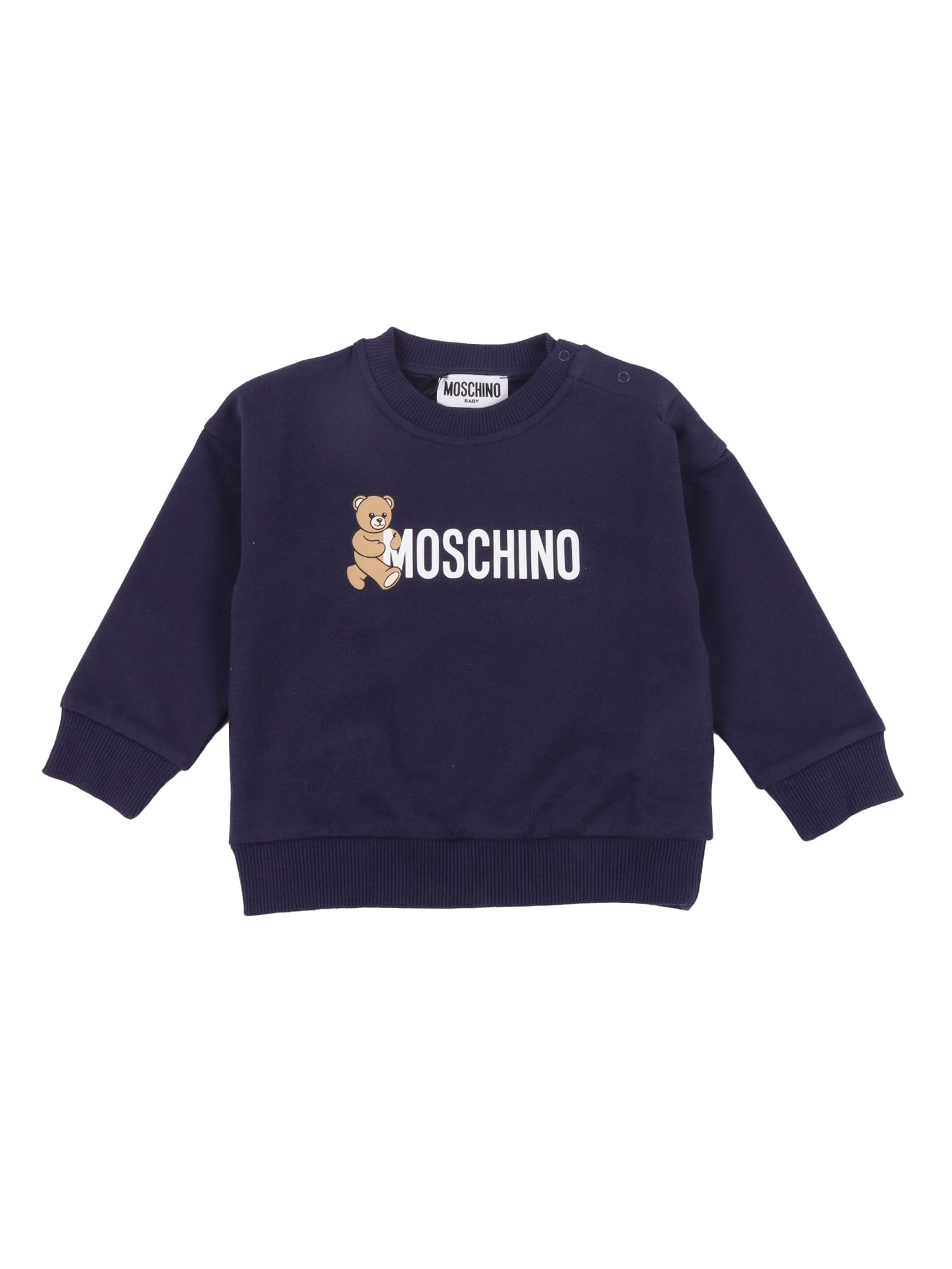 Moschino Crewneck Sweater In Blue