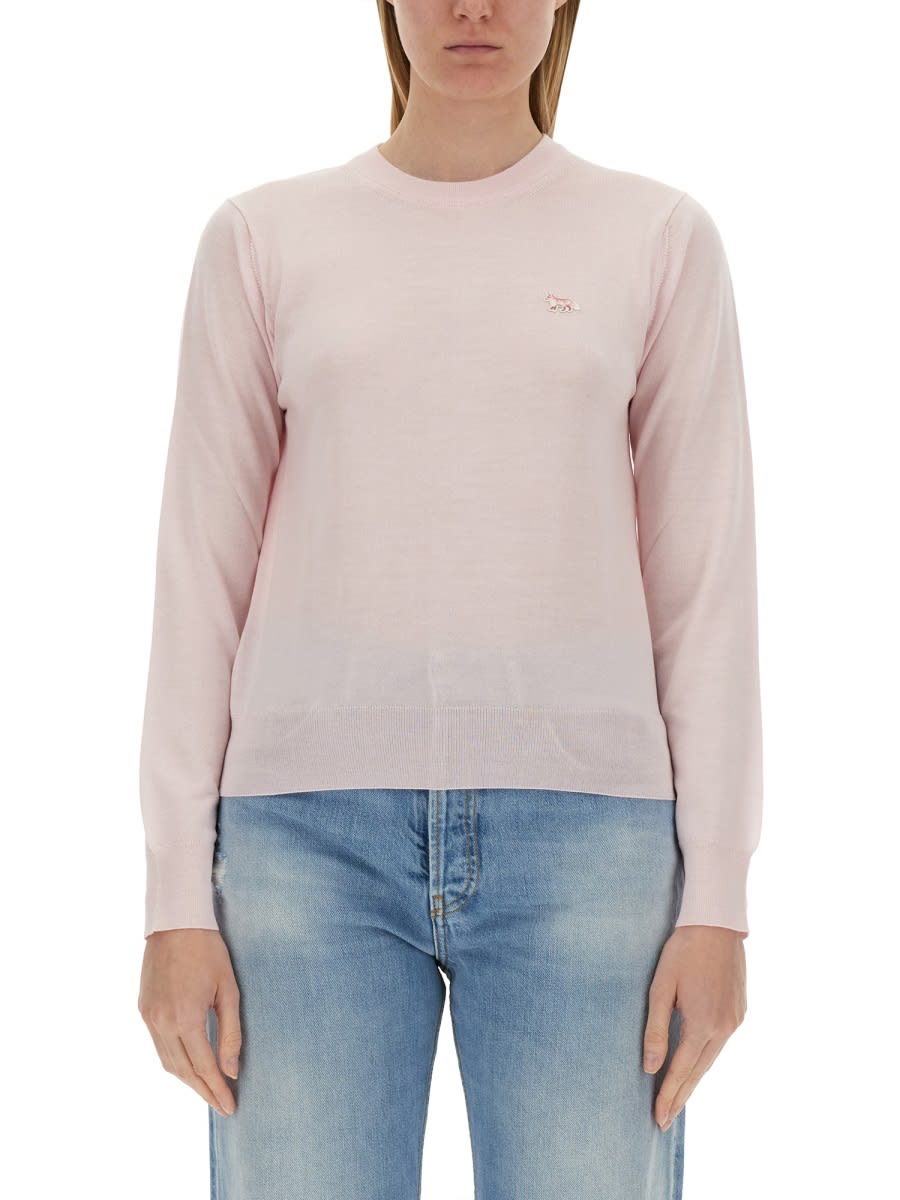 Shop Maison Kitsuné Baby Fox Jersey In Pink