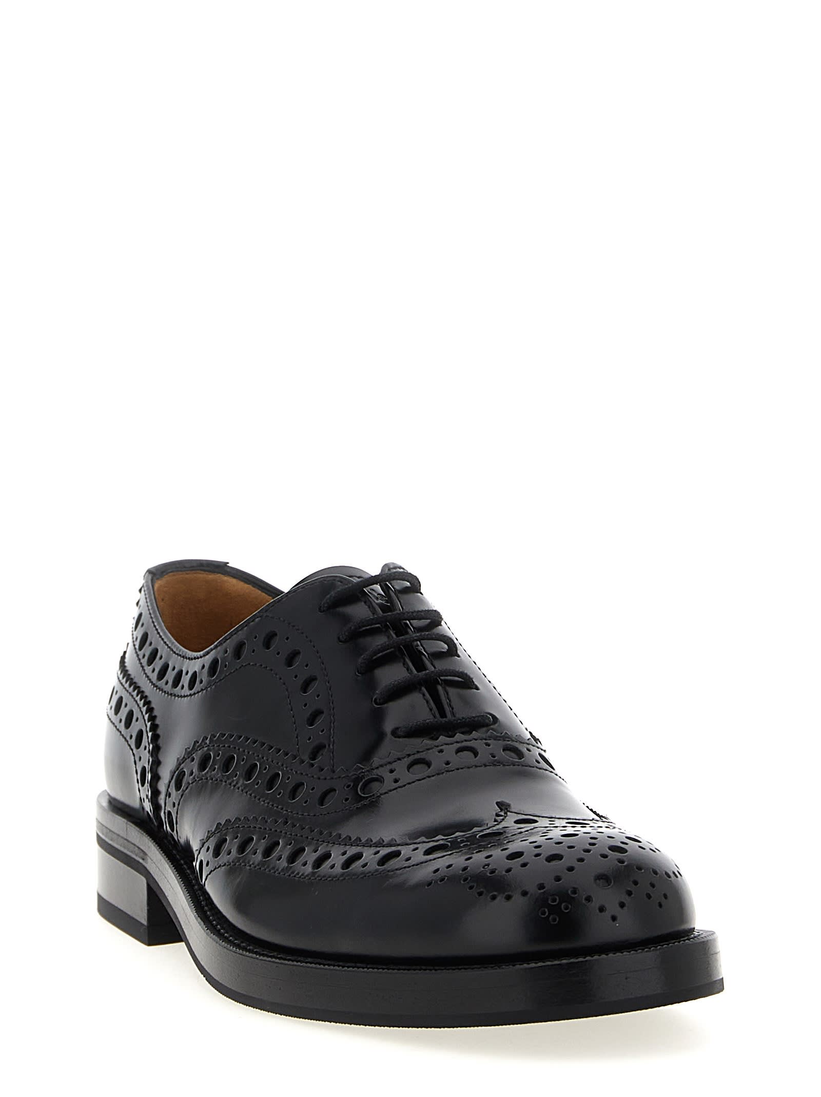 Church's Women Pilar Leather Laced Shoes In Black