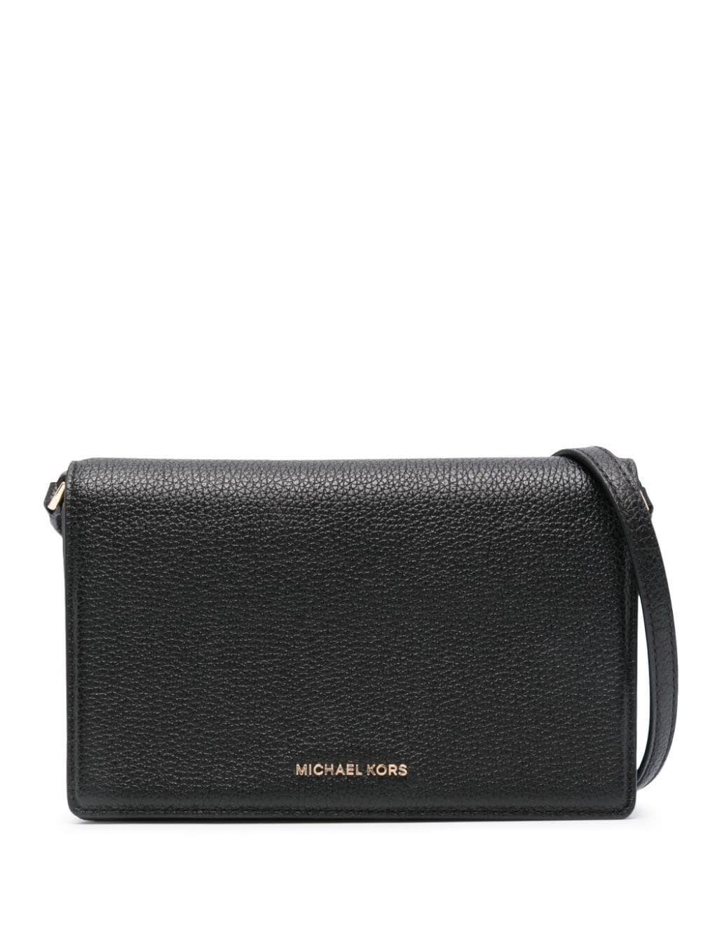 Shop Michael Michael Kors Medium Flap Crossbody In Black