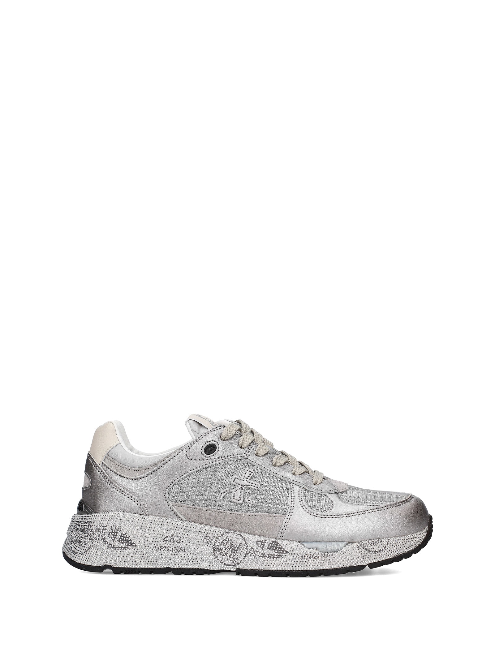 White Premiata Sneaker Mase 7093 Silver In White