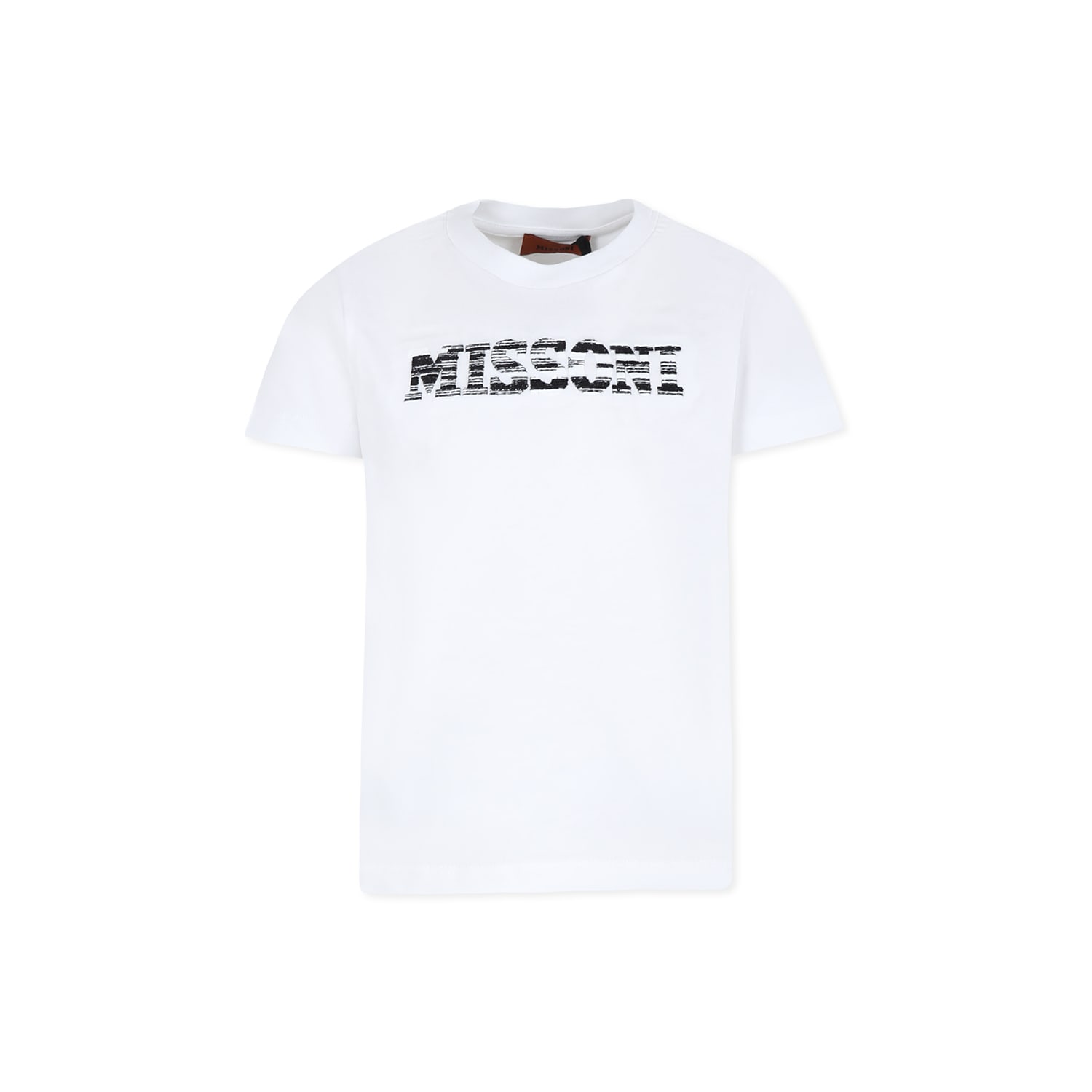 Missoni Kids' White T-shirt For Girl With Logo