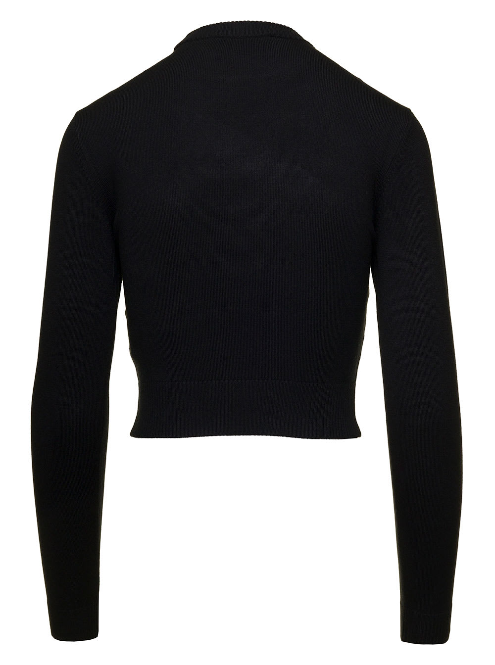Shop Chiara Ferragni Girls Knitwear Vi Jacquard In Black