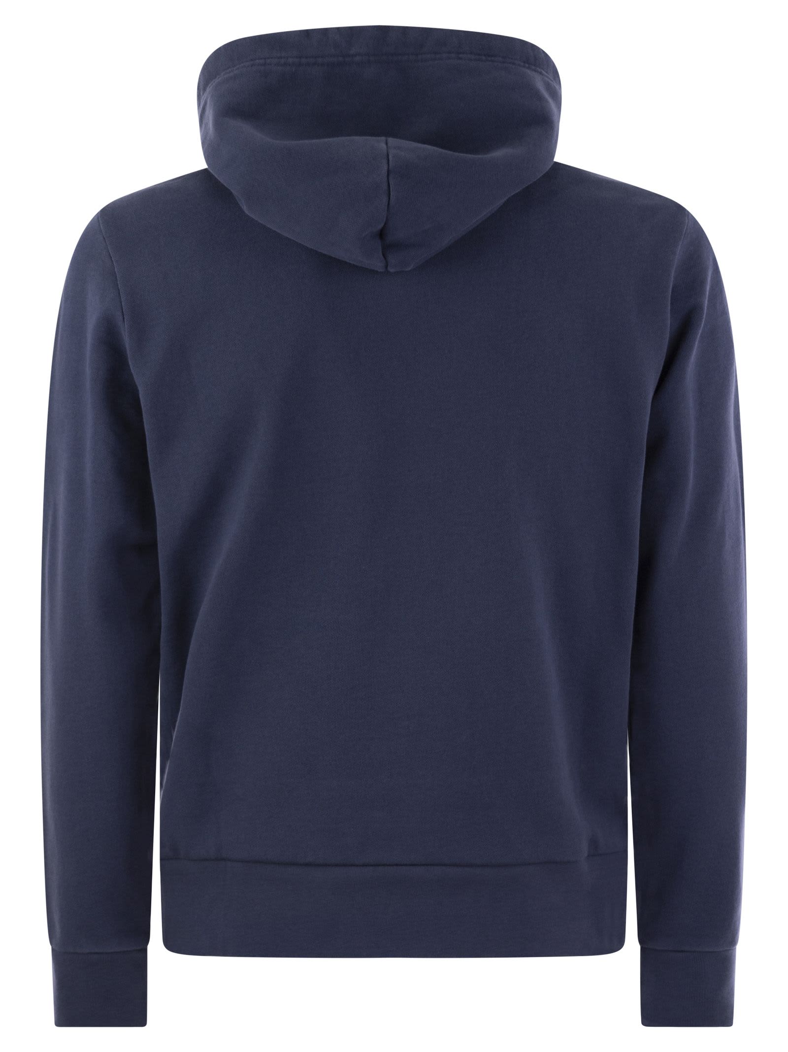 Shop Polo Ralph Lauren Hooded Sweatshirt Rl In Navy