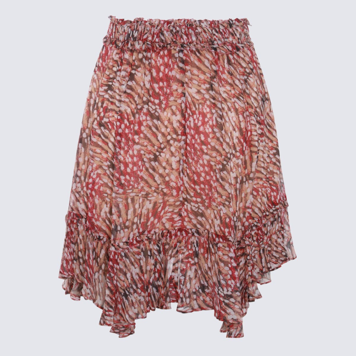 Shop Marant Etoile Red Viscose Skirt In Rasberry