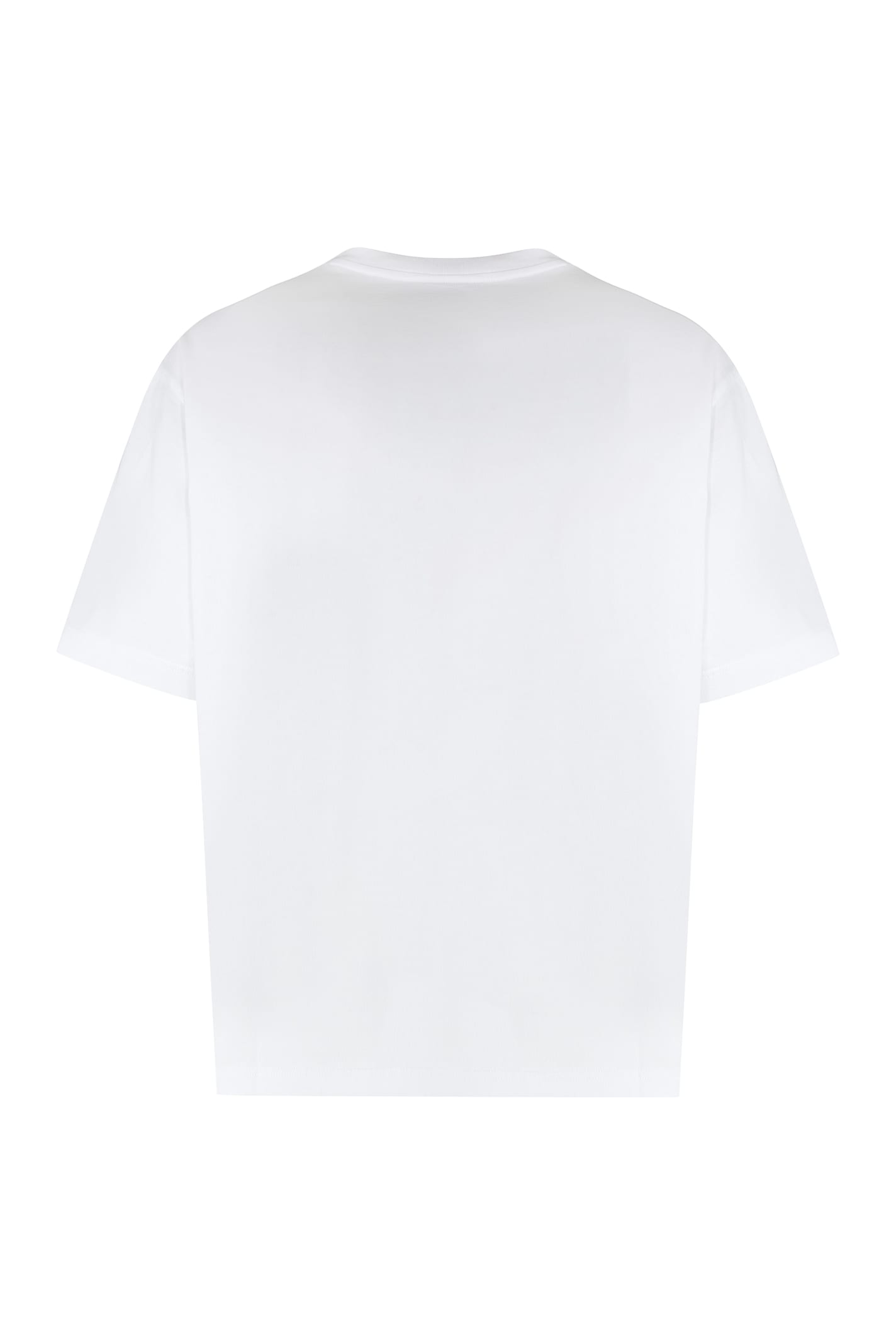 Maison Kitsuné Maison Kitsune Line Handwriting Oversized T-shirt In White