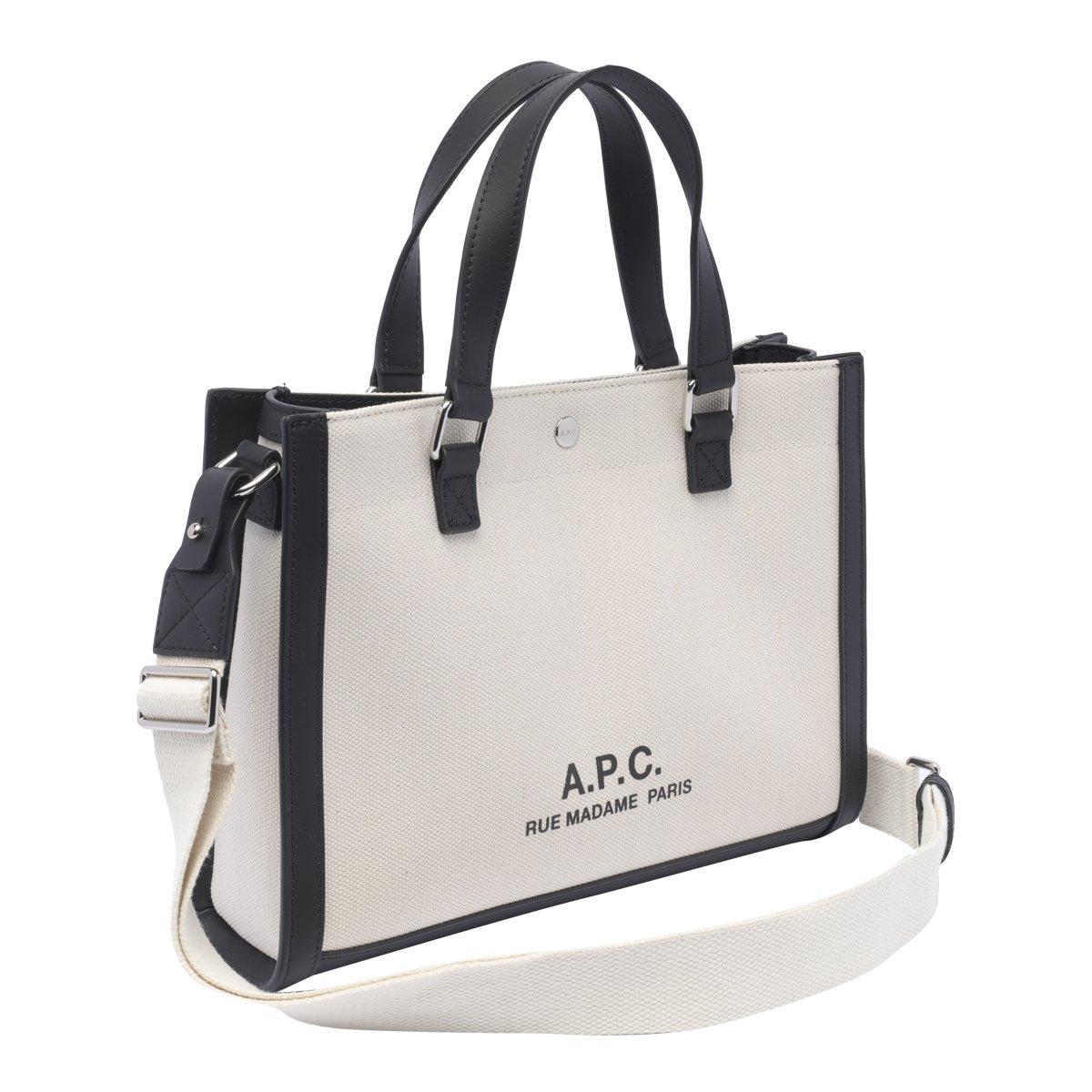Shop Apc Camille 2.0 Logo Printed Tote Bag In Noir
