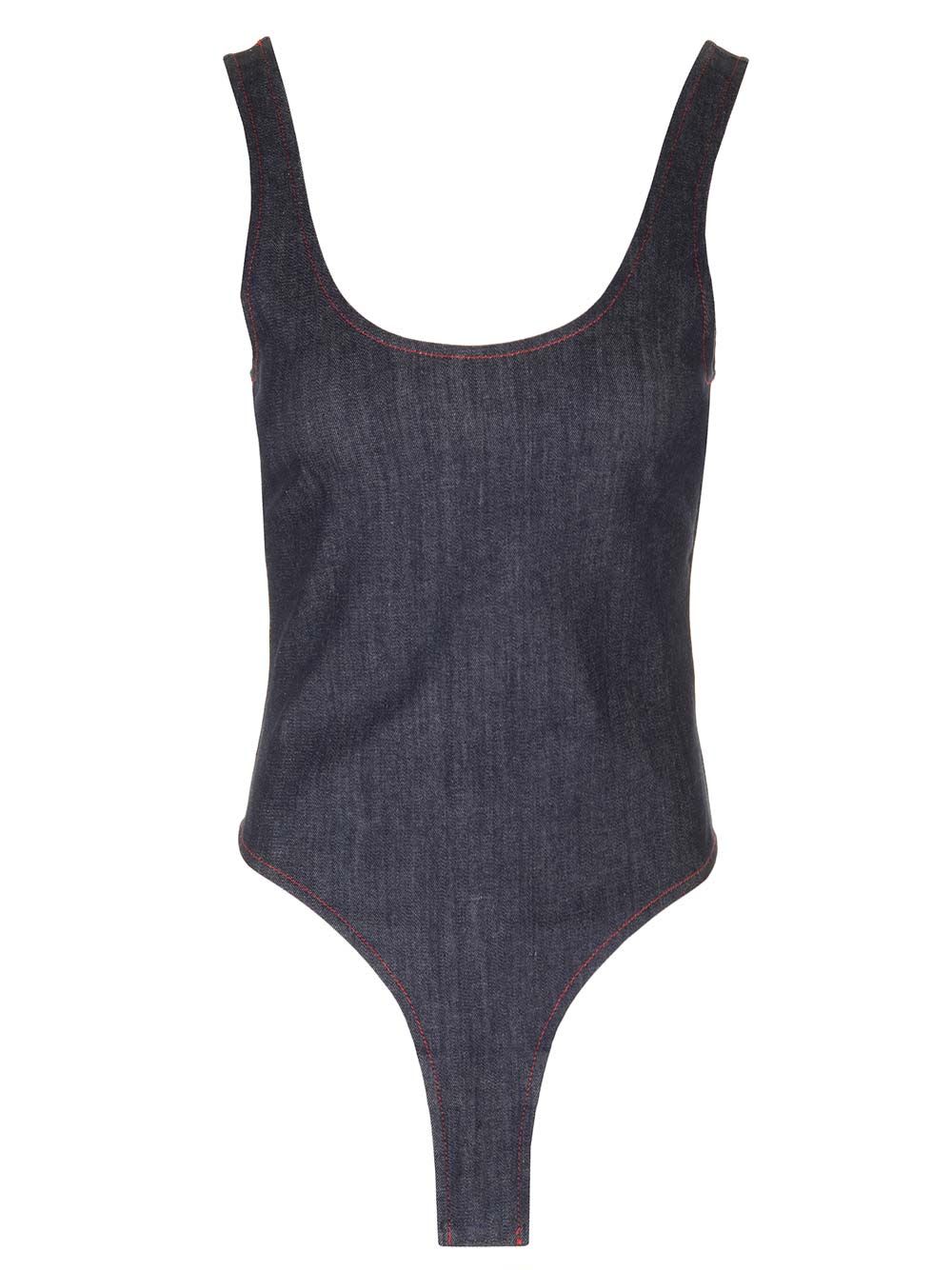 Shop Alaïa Tanktop Body In Blue