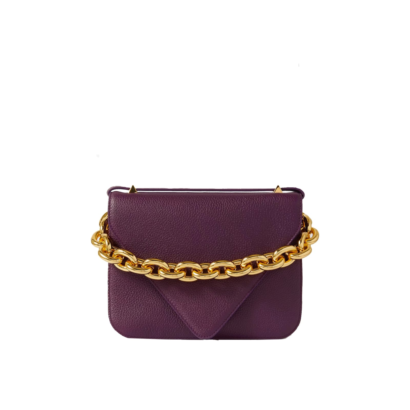 Shop Bottega Veneta Mount Small Leather Bag In Purple