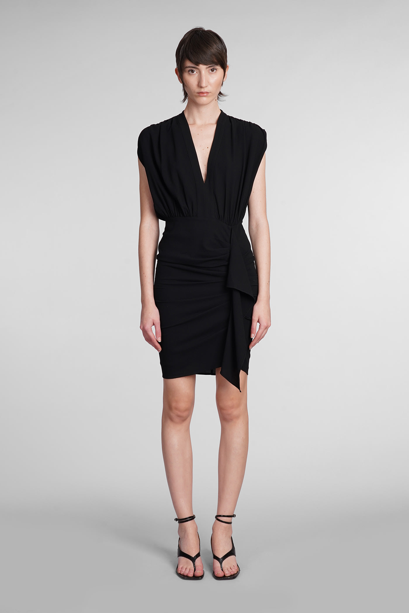Shop Iro Essone Dress In Black Acetate